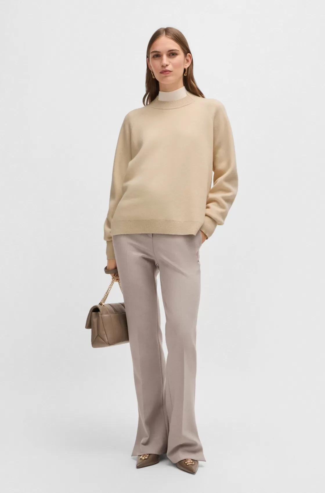HUGO BOSS Knitted Sweater In Wool And Cashmere Patterned Cheap