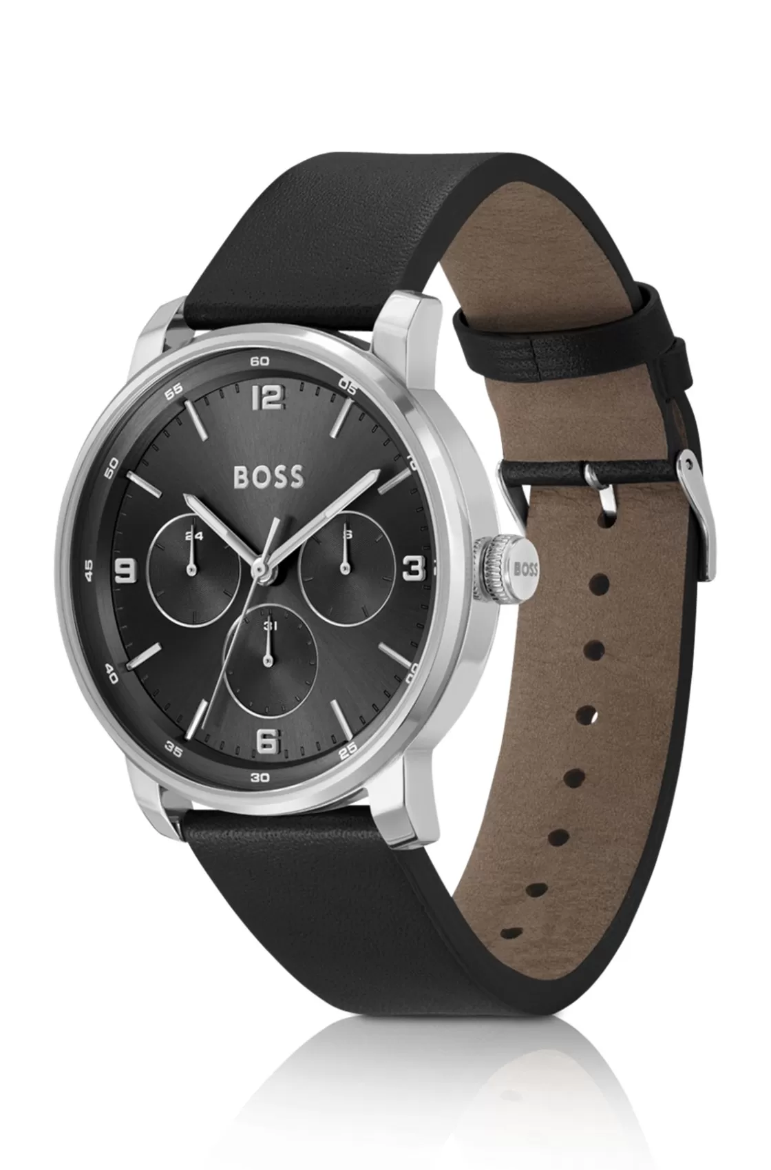 HUGO BOSS Leather-strap Watch With Black Dial Assorted-Pre-Pack Shop