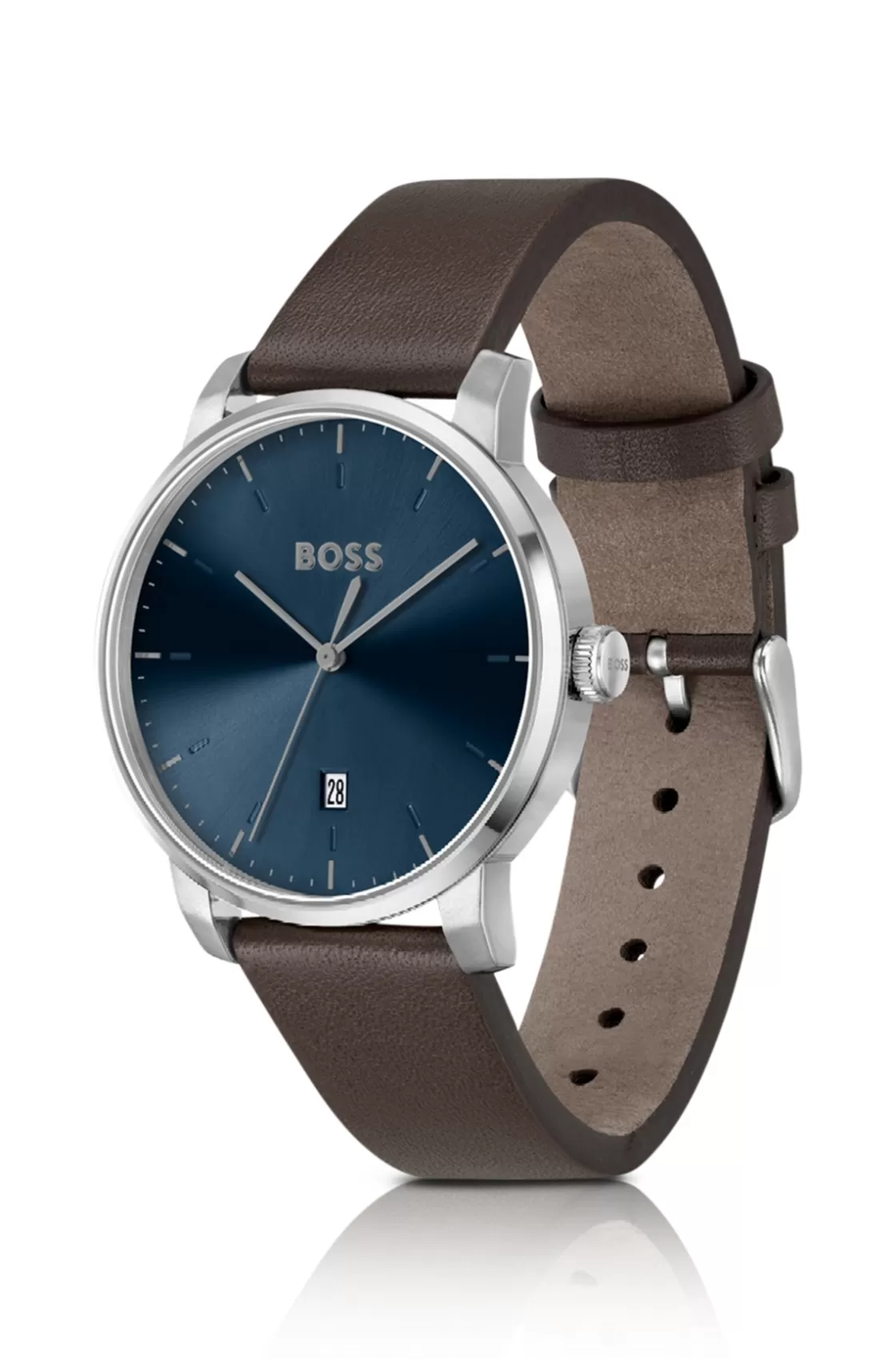 HUGO BOSS Leather-strap Watch With Blue Dial Assorted-Pre-Pack Shop