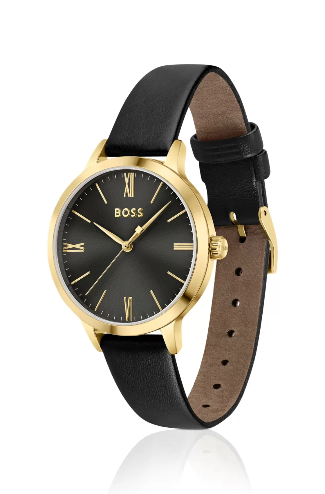 HUGO BOSS Leather-strap Watch With Brushed Black Dial Assorted-Pre-Pack Best Sale