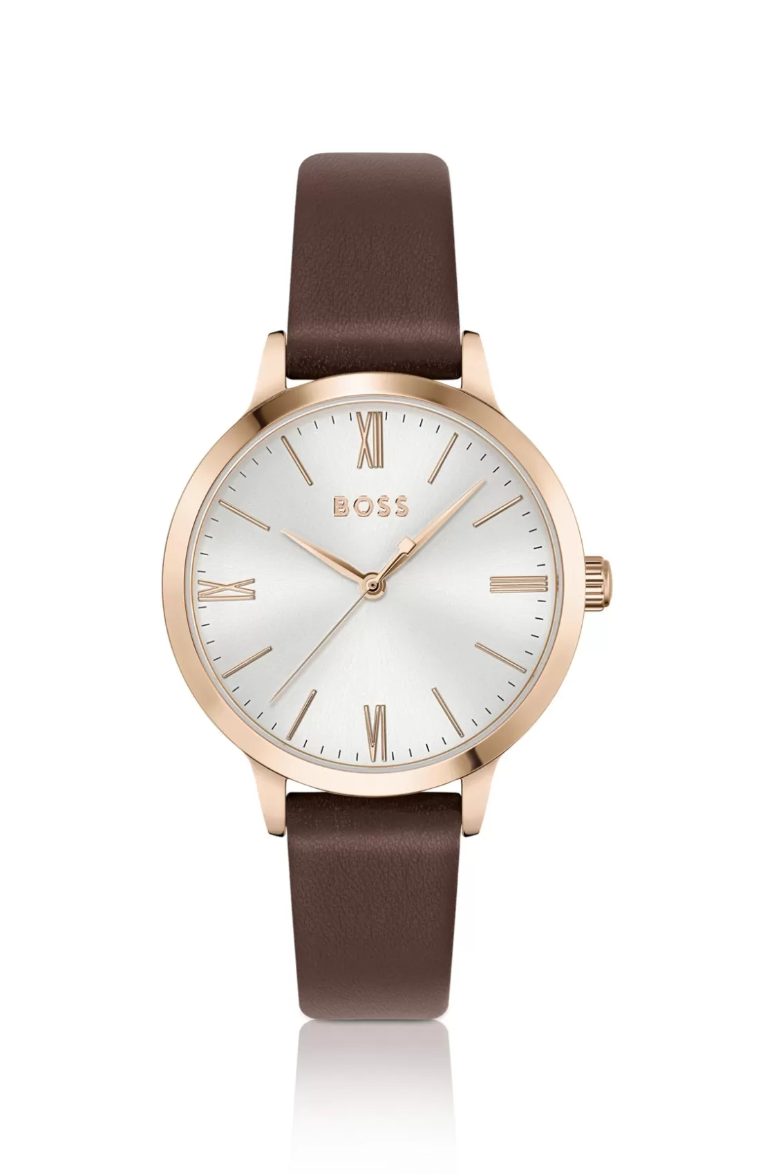 HUGO BOSS Leather-strap Watch With Silver-white Dial Assorted-Pre-Pack Flash Sale