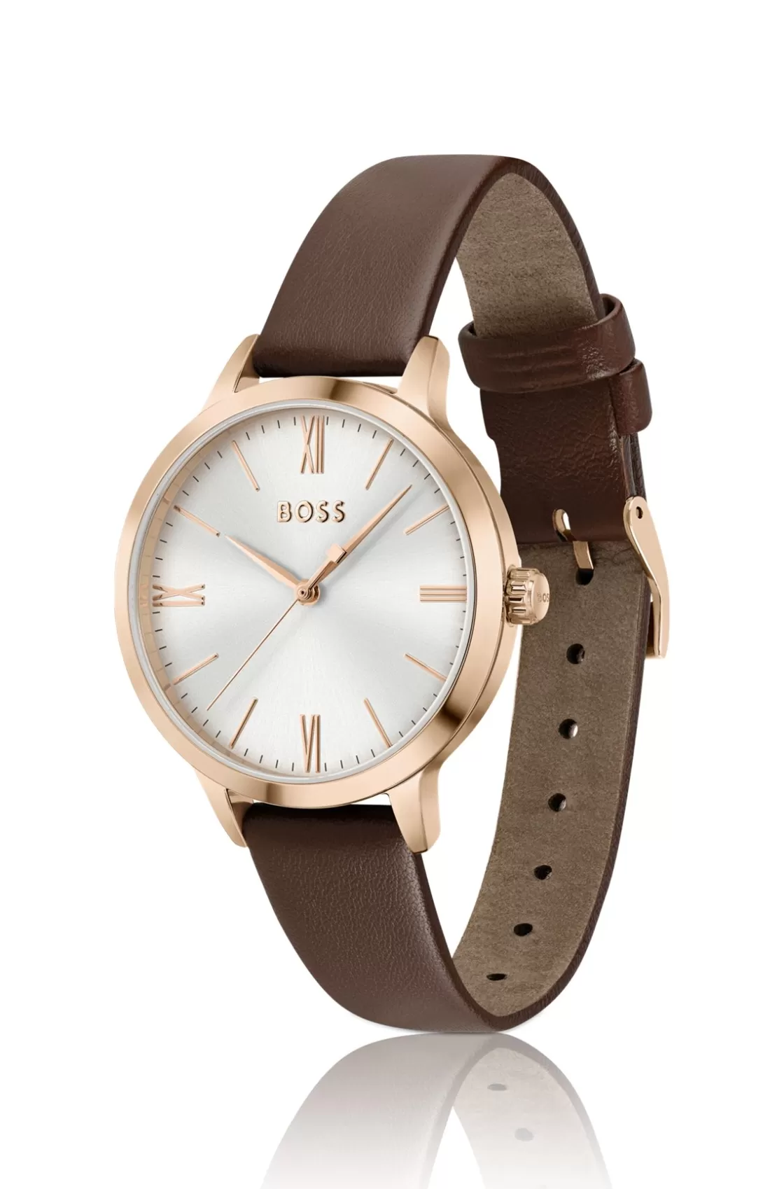 HUGO BOSS Leather-strap Watch With Silver-white Dial Assorted-Pre-Pack Flash Sale