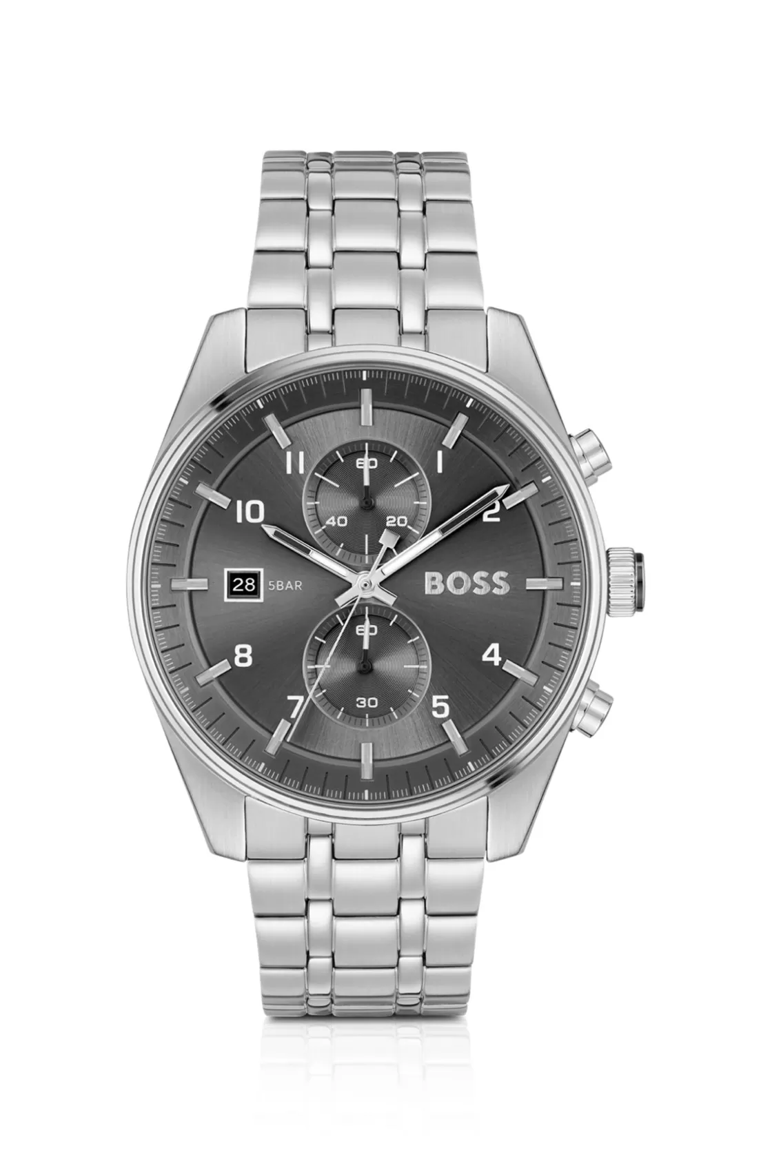 HUGO BOSS Link-bracelet Chronograph Watch With Gray Dial Assorted-Pre-Pack Cheap