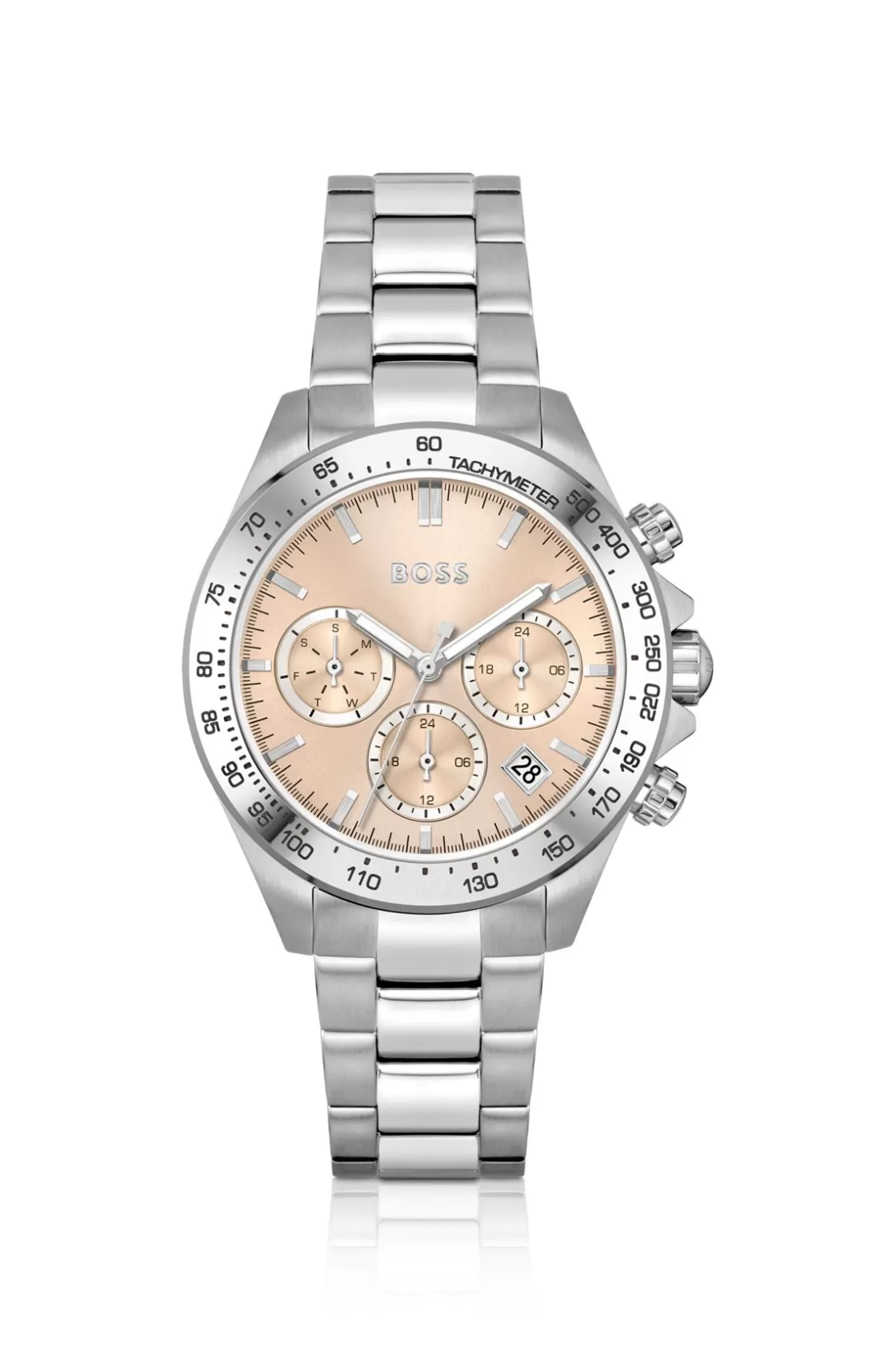 HUGO BOSS Link-bracelet Multi-functional Watch With Pink Dial Assorted-Pre-Pack Sale
