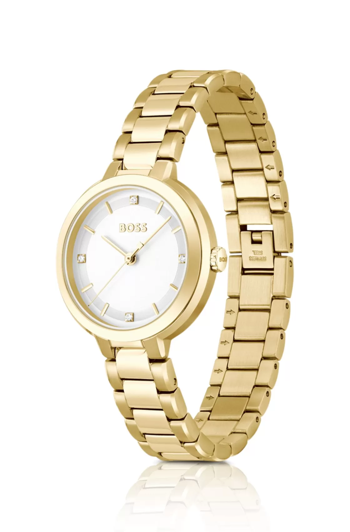 HUGO BOSS Link-bracelet Watch With Silver-white Crystal-studded Dial Assorted-Pre-Pack Best Sale