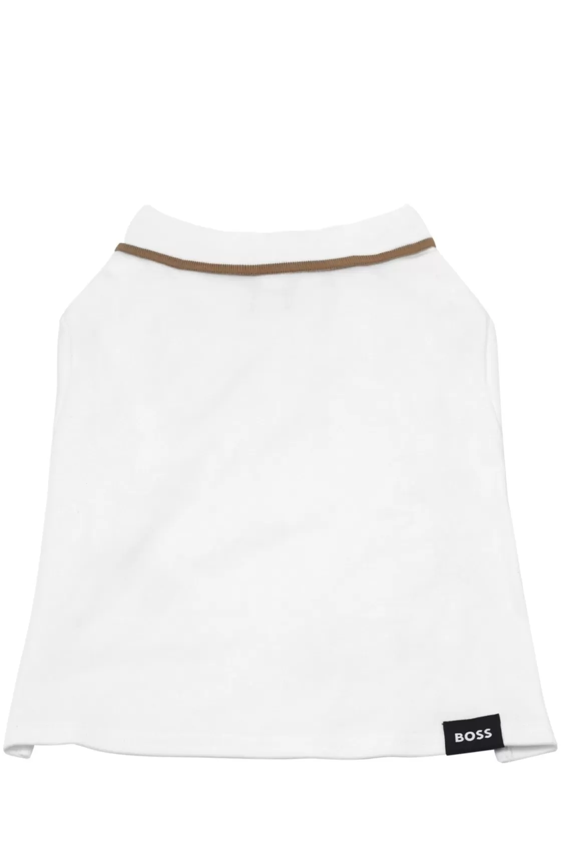 HUGO BOSS Logo-detail Dog Polo Shirt With Contrast Tipping White Hot