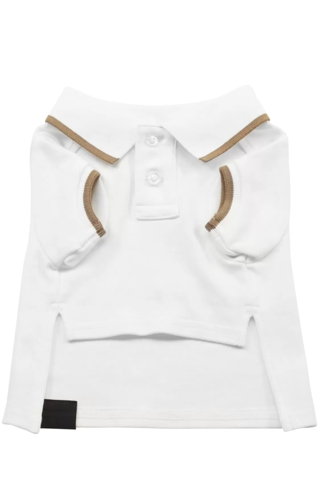 HUGO BOSS Logo-detail Dog Polo Shirt With Contrast Tipping White Hot