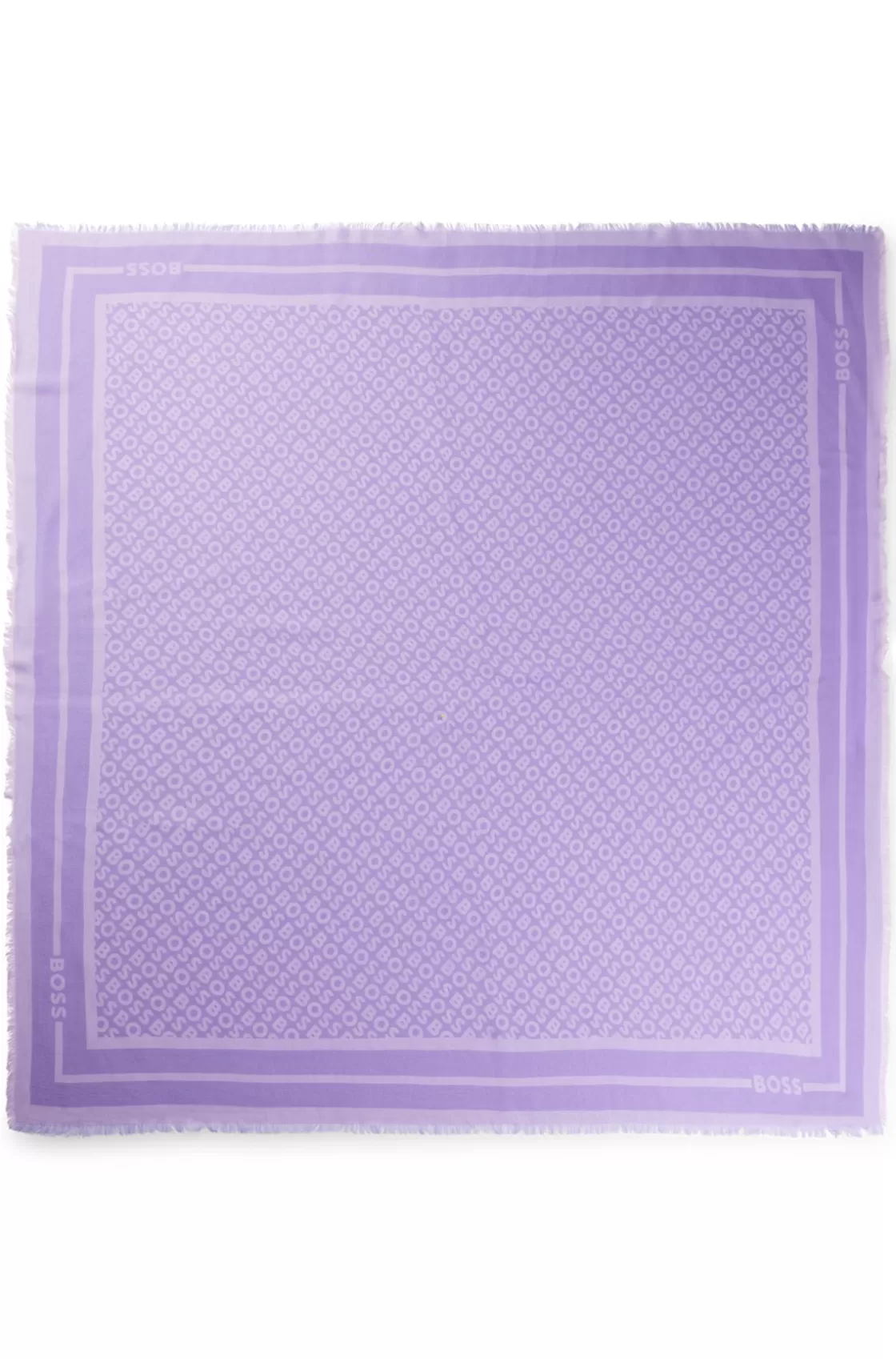 HUGO BOSS Logo-print Scarf In Modal And Silk Light Purple Online