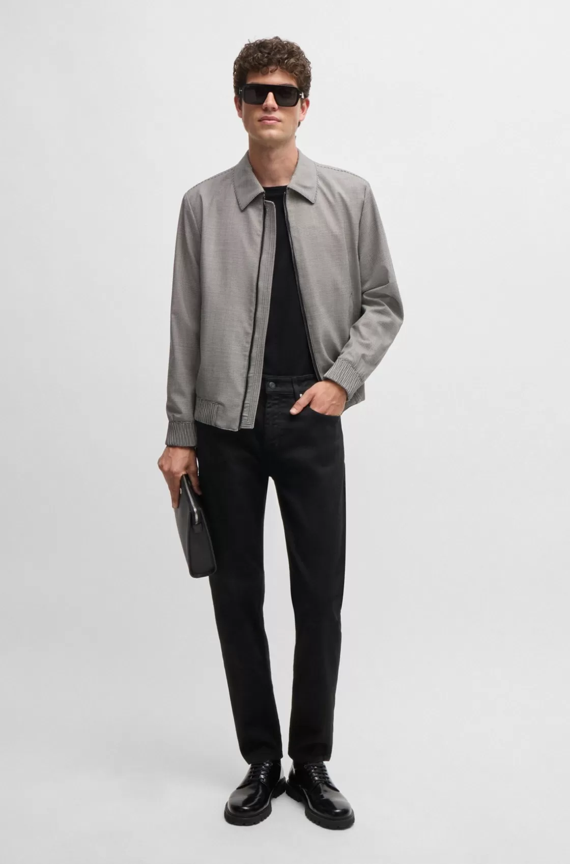 HUGO BOSS Maine Regular-fit Jeans In Super-soft Italian Denim Black Flash Sale