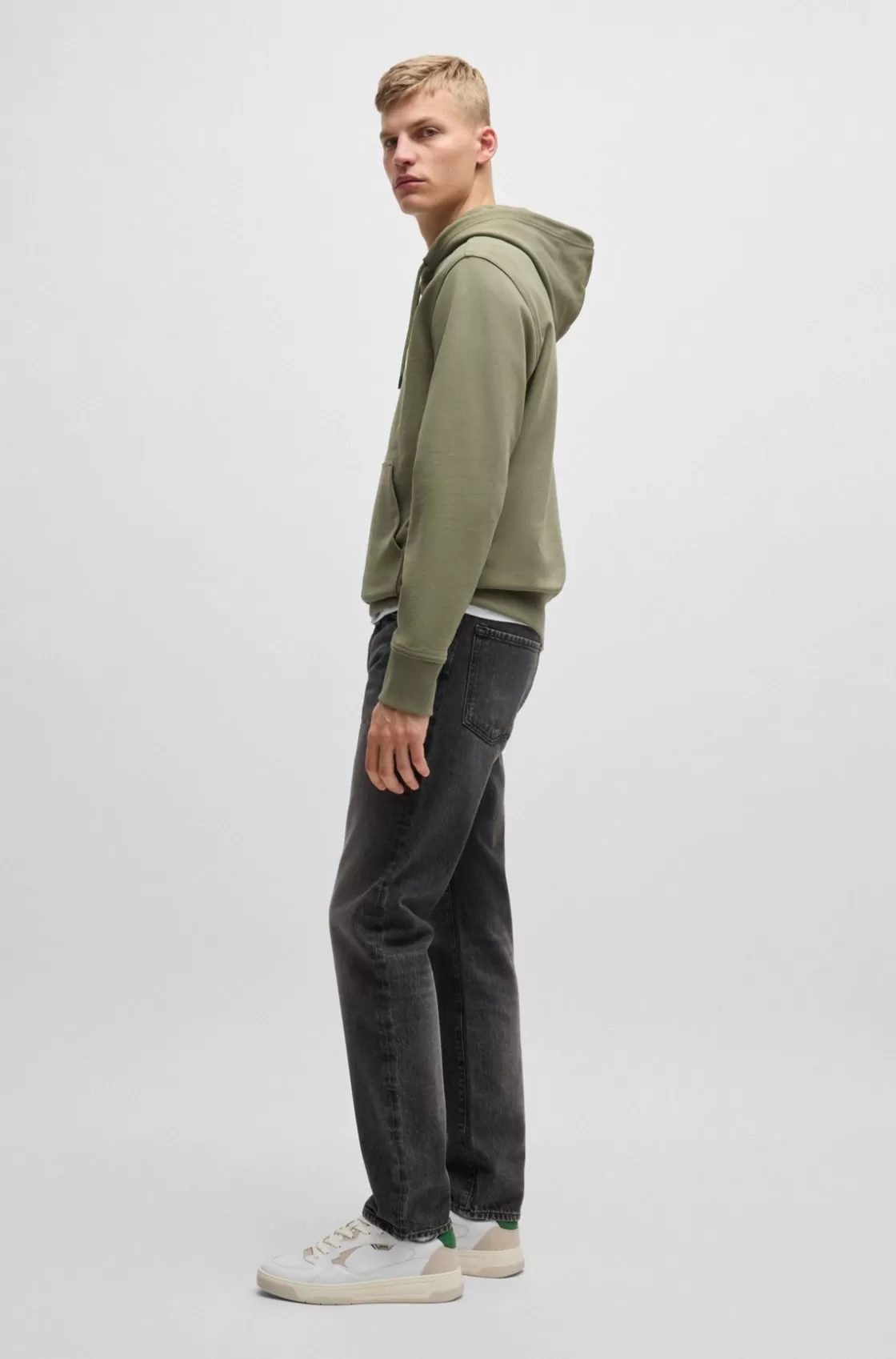 HUGO BOSS Mixed-leather Trainers With Layered Upper White Fashion