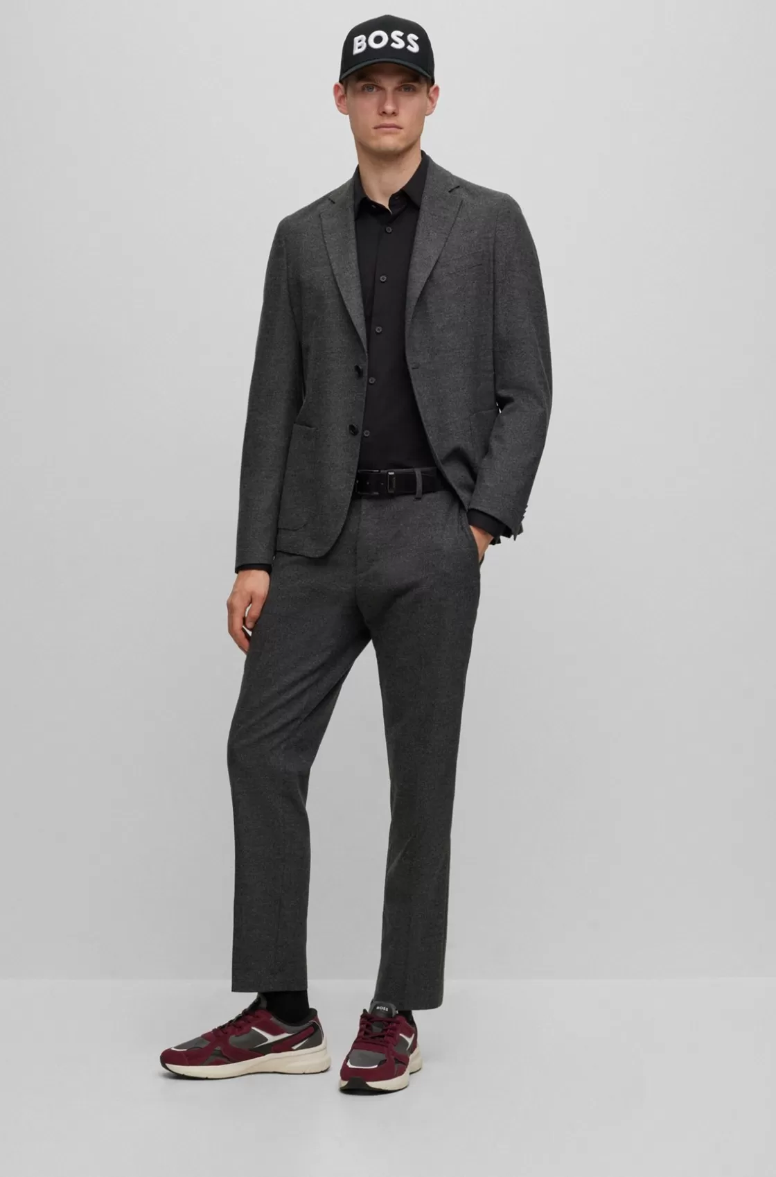 HUGO BOSS Mixed-material Sneakers With Suede And Mesh Light Red Sale