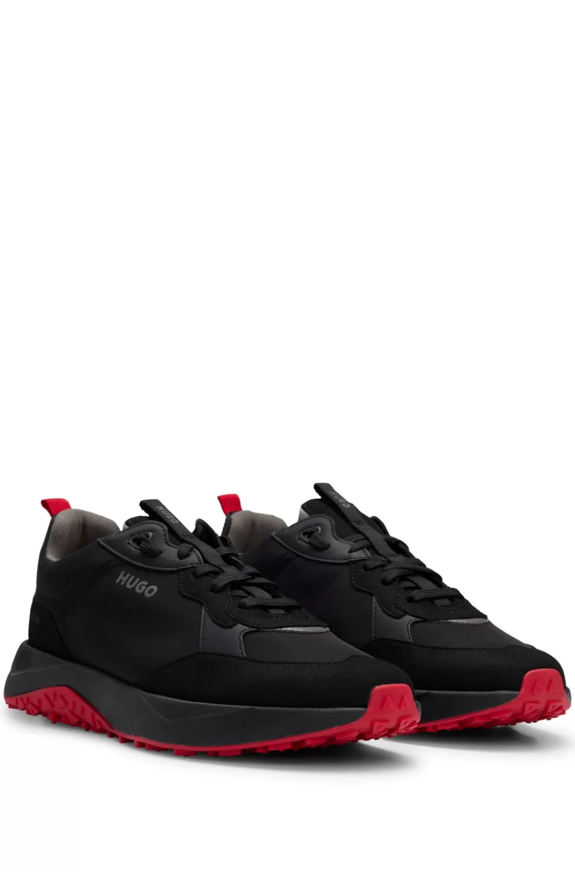 HUGO BOSS Mixed-material Trainers With EVA-rubber Outsole Black Best Sale