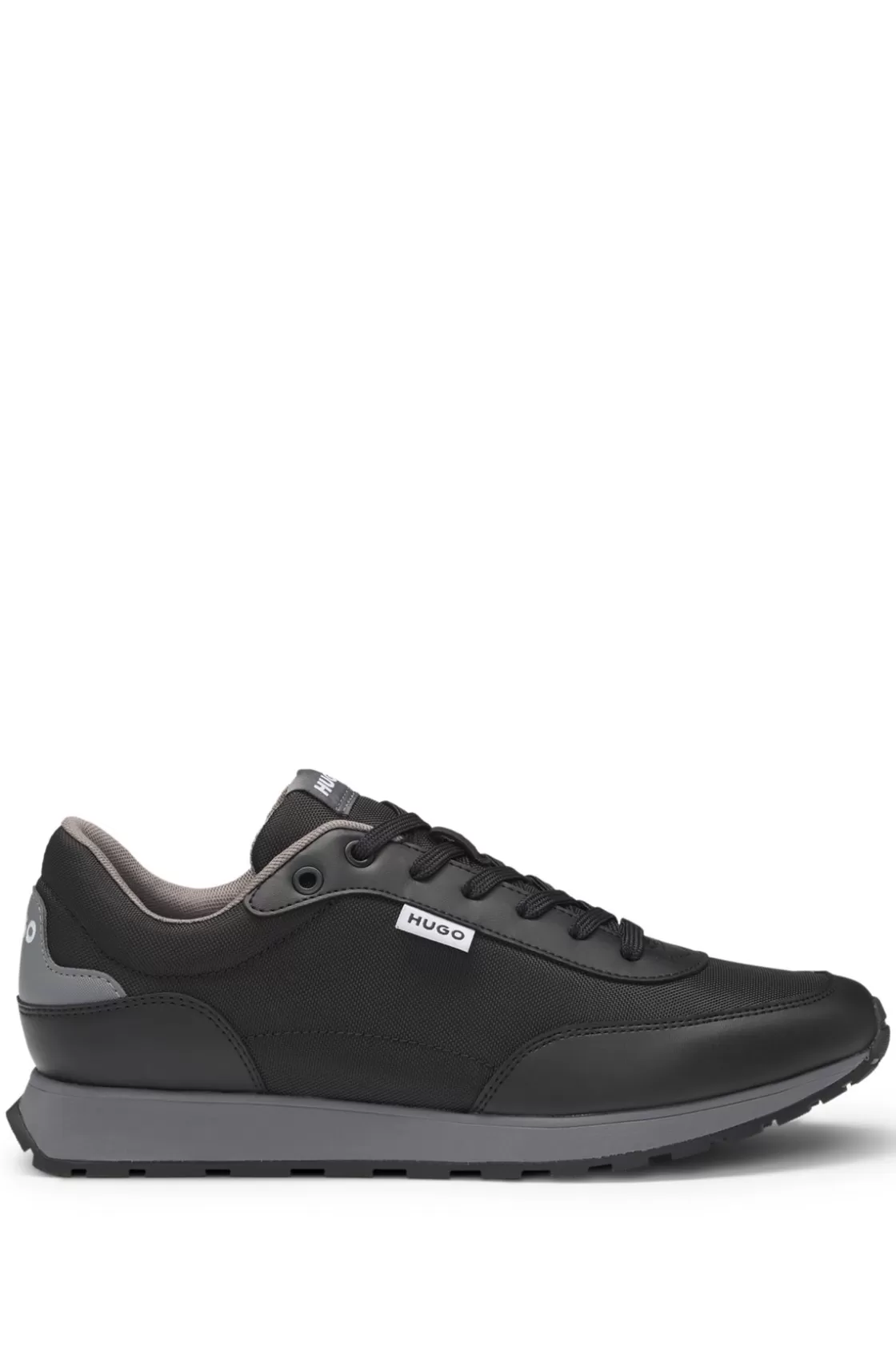 HUGO BOSS Mixed-material Trainers With Logo Flag Black Cheap