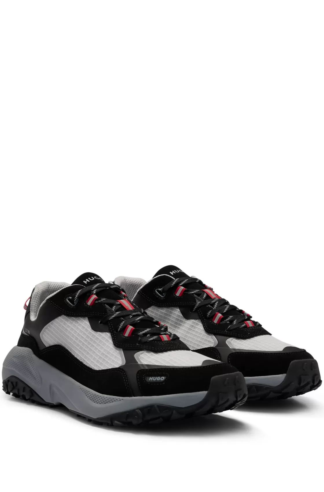 HUGO BOSS Mixed-material Trainers With Ripstop Mesh White Outlet