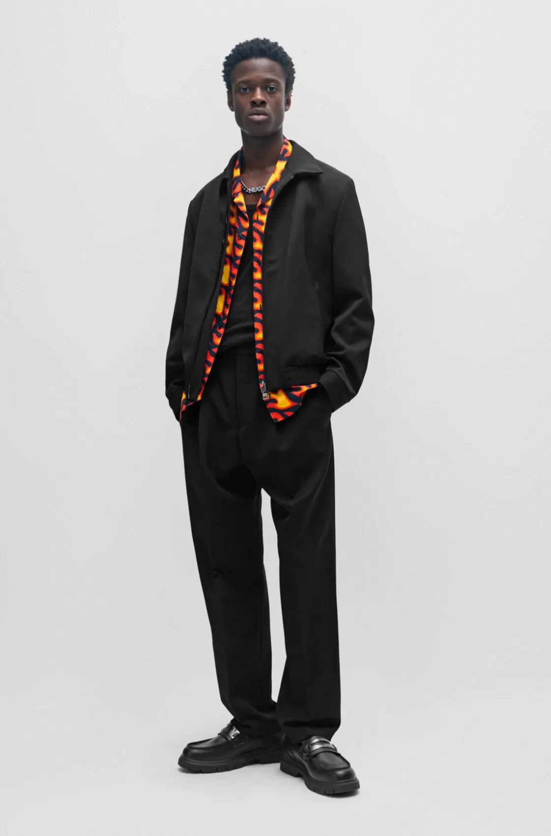 HUGO BOSS Modern-fit Suit In Performance-stretch Structured Canvas Black Fashion