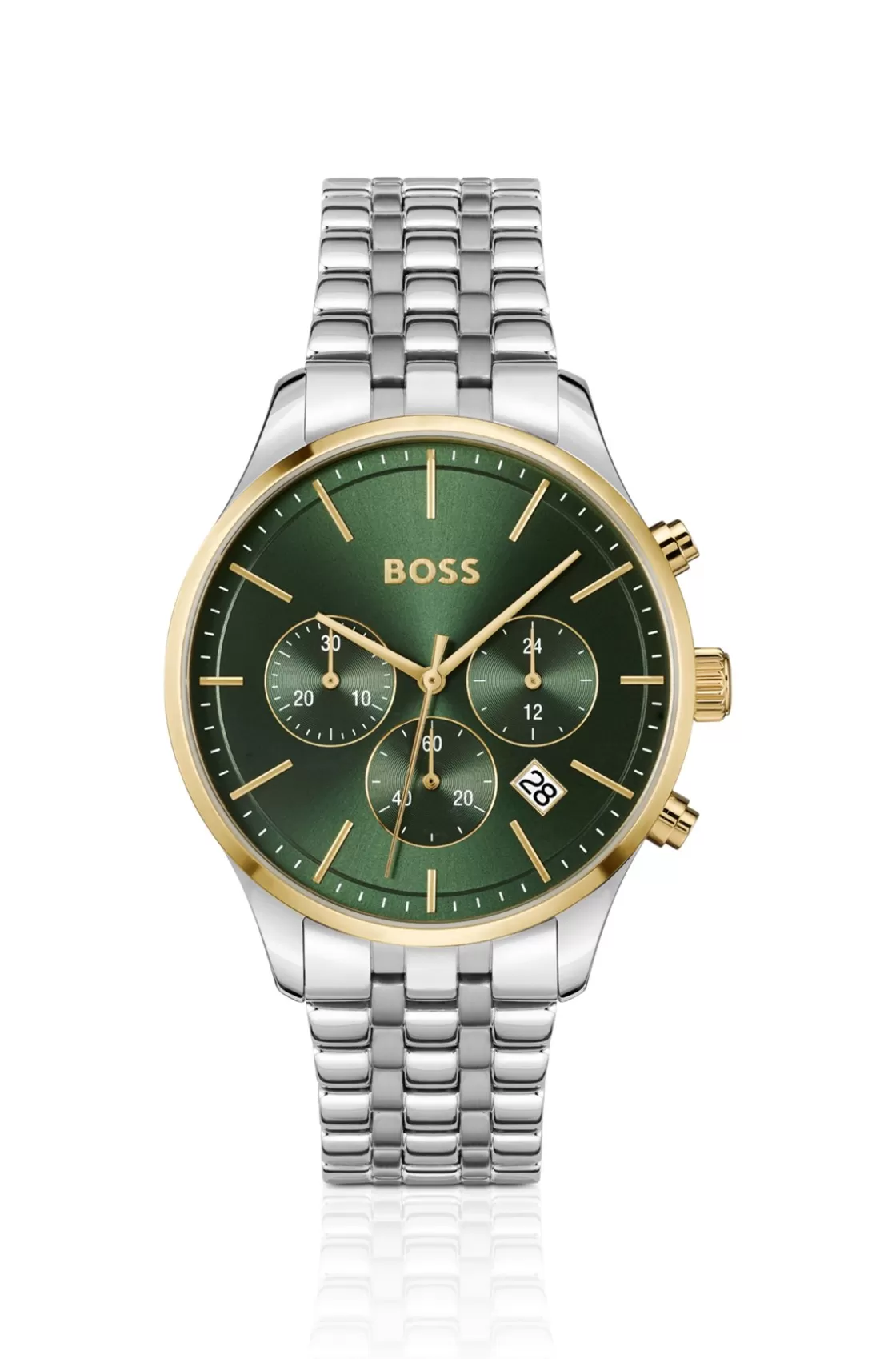 HUGO BOSS Multi-link-bracelet Chronograph Watch With Green Dial Assorted-Pre-Pack Cheap