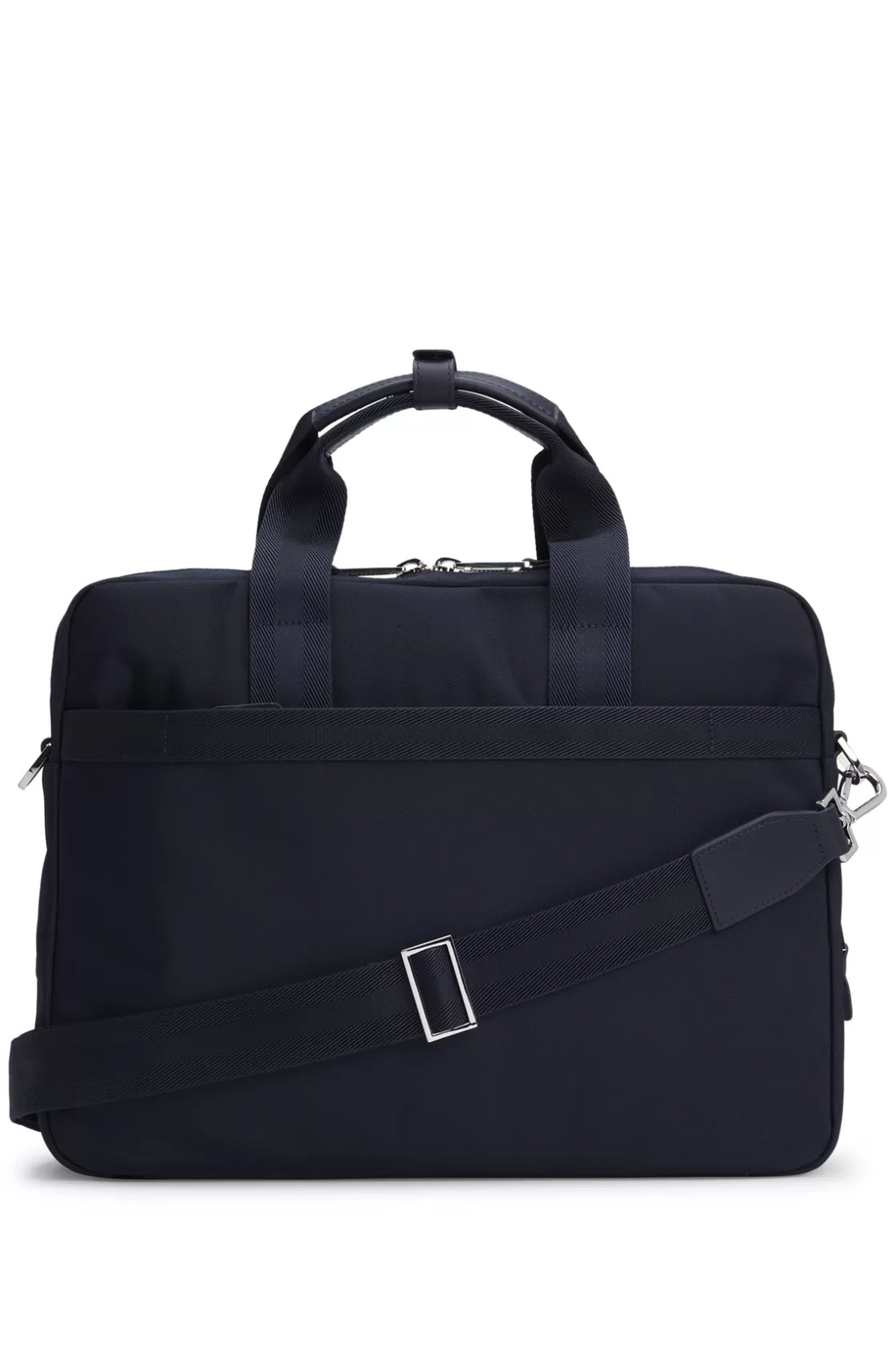 HUGO BOSS Multi-pocket Document Case With Logo Lettering Dark Blue Discount