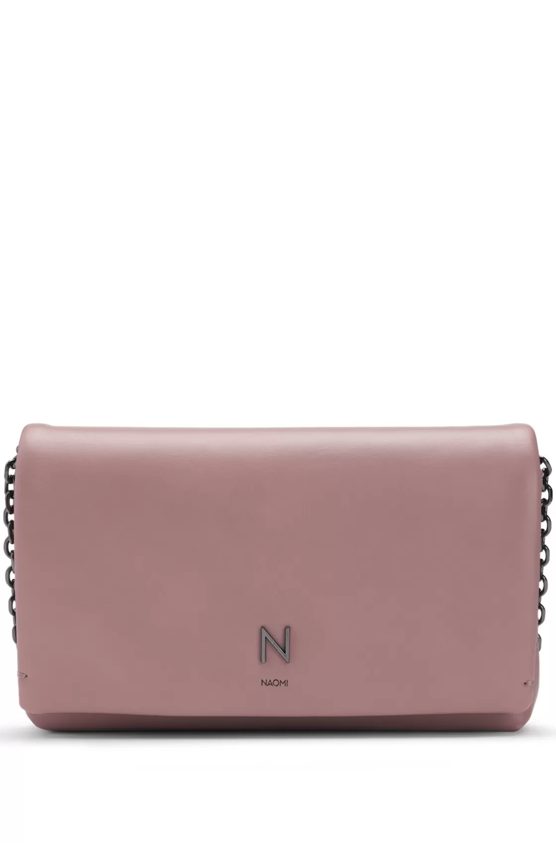 HUGO BOSS NAOMI X BOSS Leather Clutch Bag With Signature Hardware Patterned Flash Sale