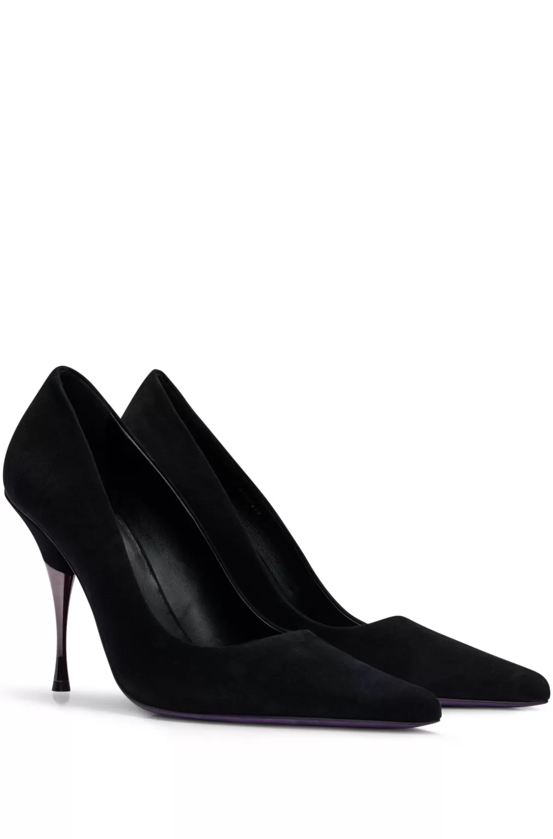 HUGO BOSS NAOMI X BOSS Suede Pumps Black Store
