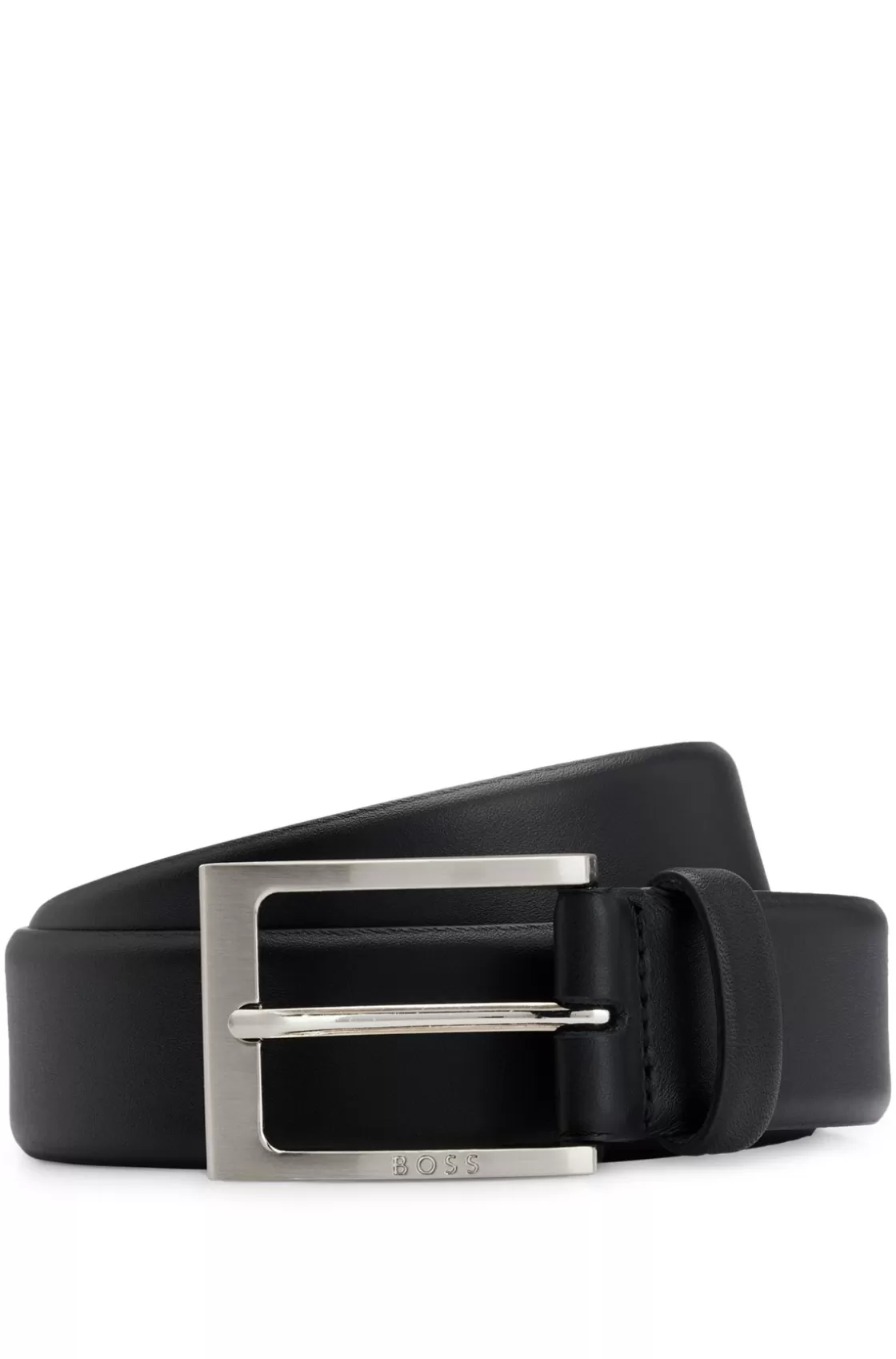 HUGO BOSS Nappa-leather Belt With Pin Buckle Black Shop