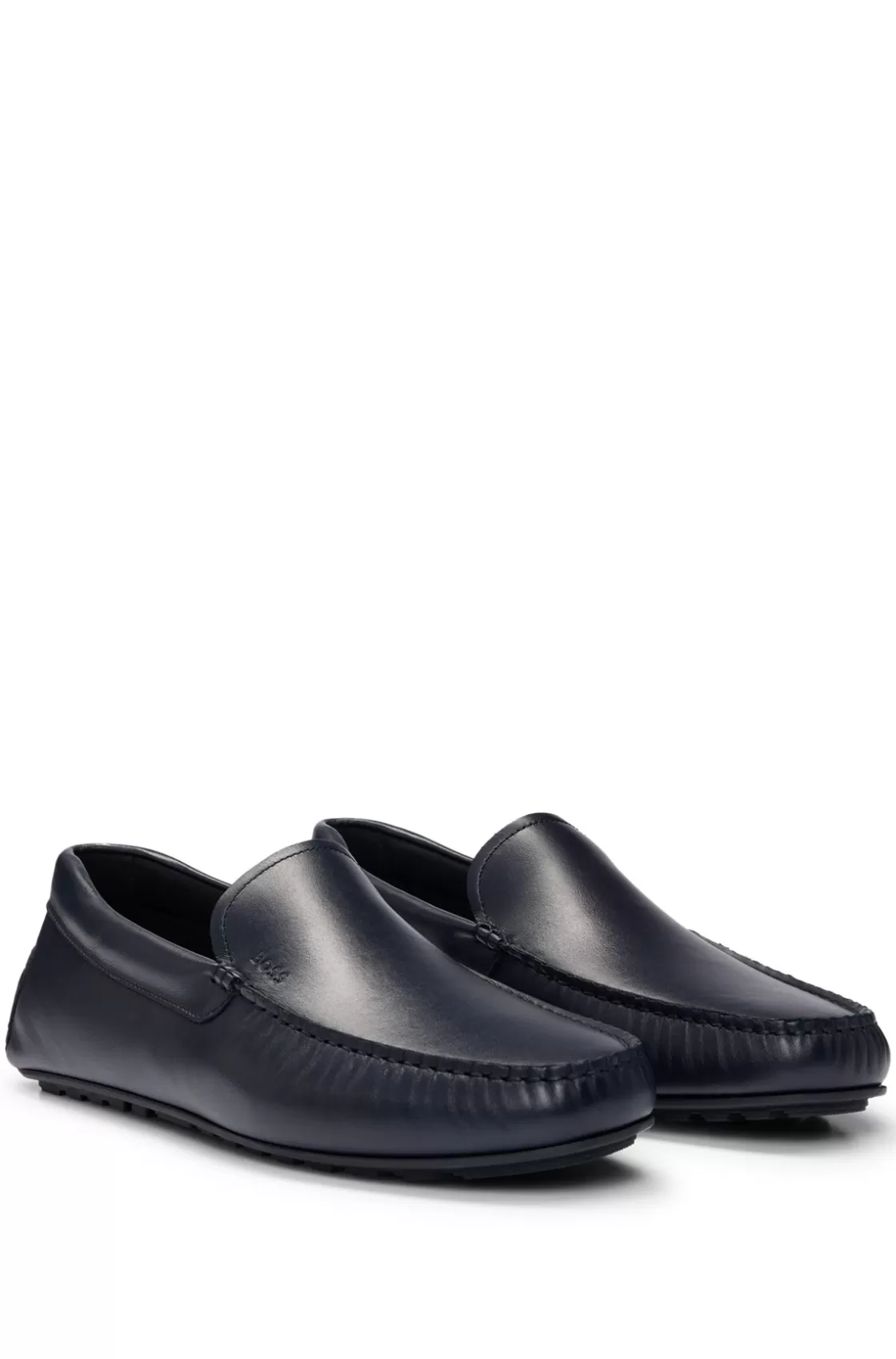 HUGO BOSS Nappa-leather Moccasins With Driver Sole And Full Lining Dark Blue Flash Sale