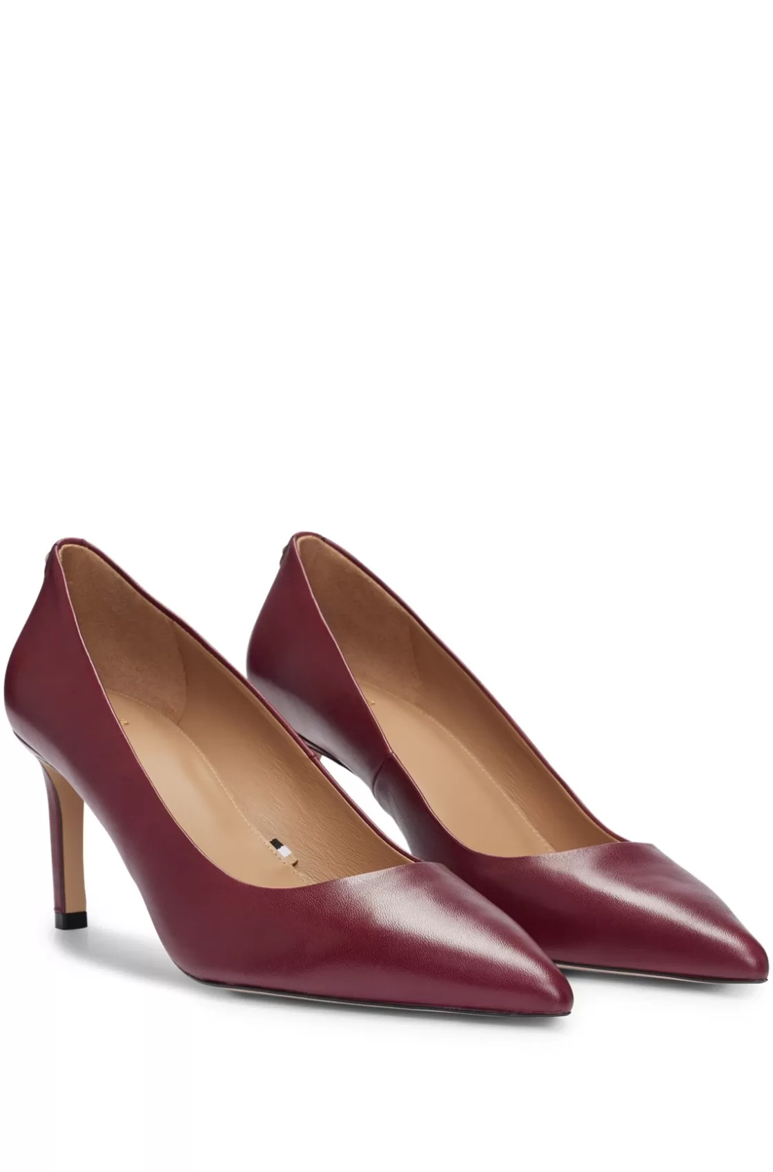 HUGO BOSS Nappa-leather Pumps With 7cm Heel Dark Red Cheap