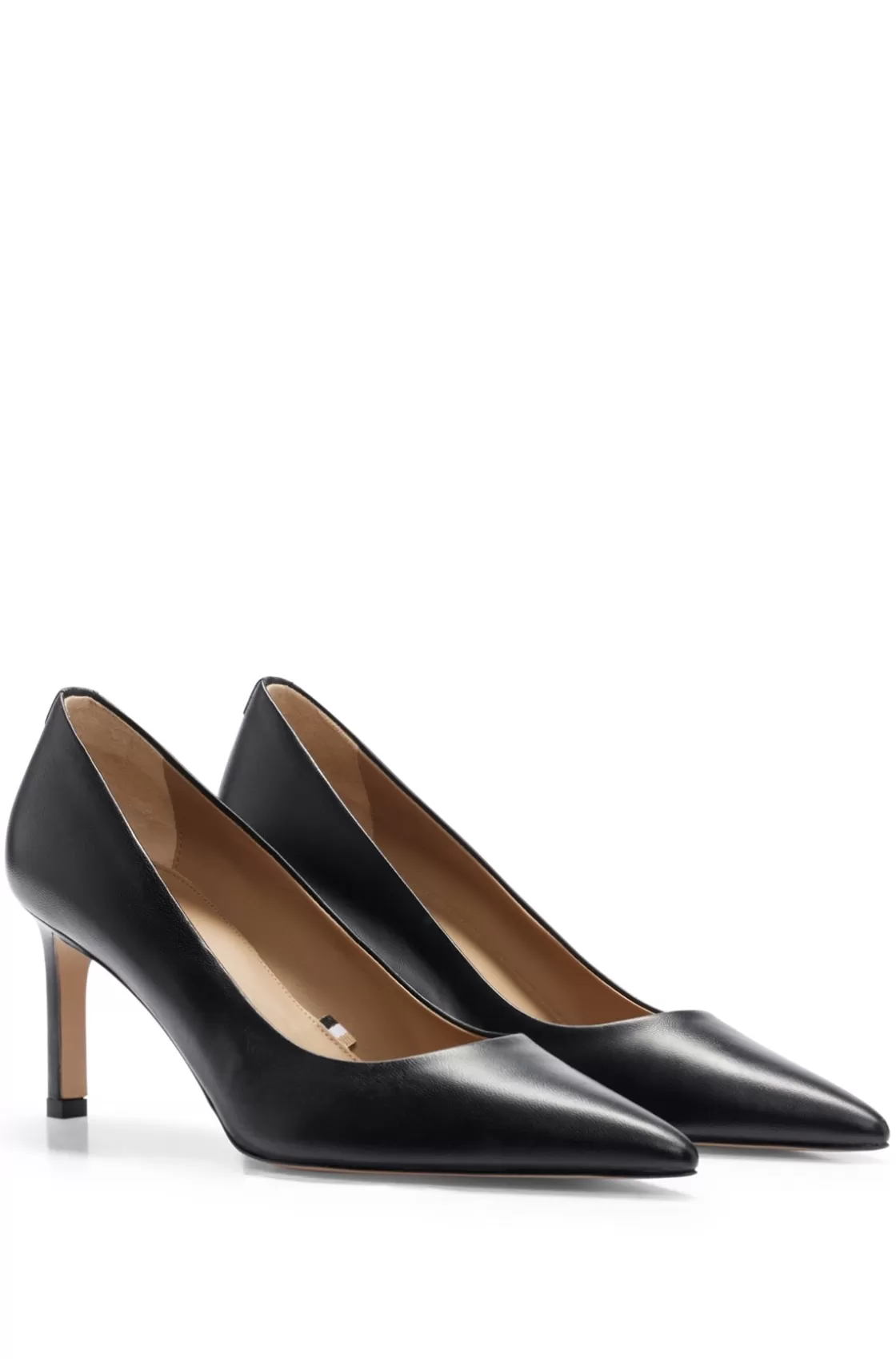 HUGO BOSS Nappa-leather Pumps With 7cm Heel Black Cheap