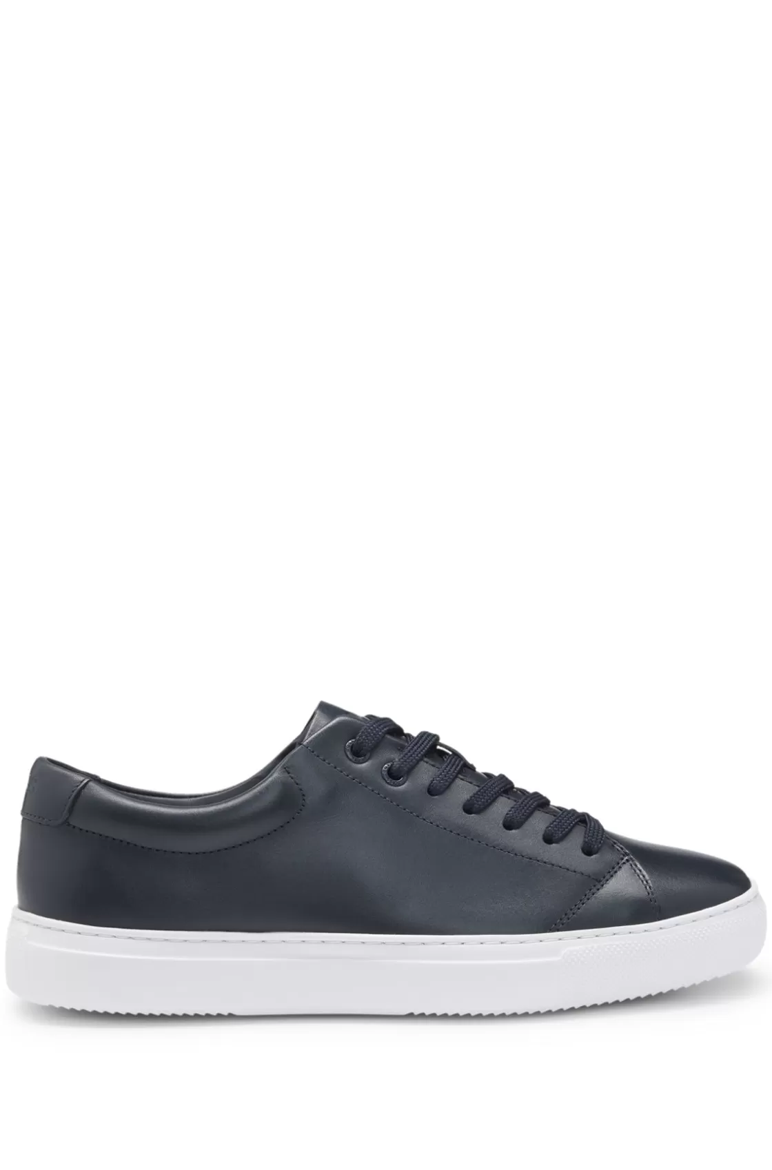 HUGO BOSS Nappa-leather Trainers With Branded Counter Dark Blue Best