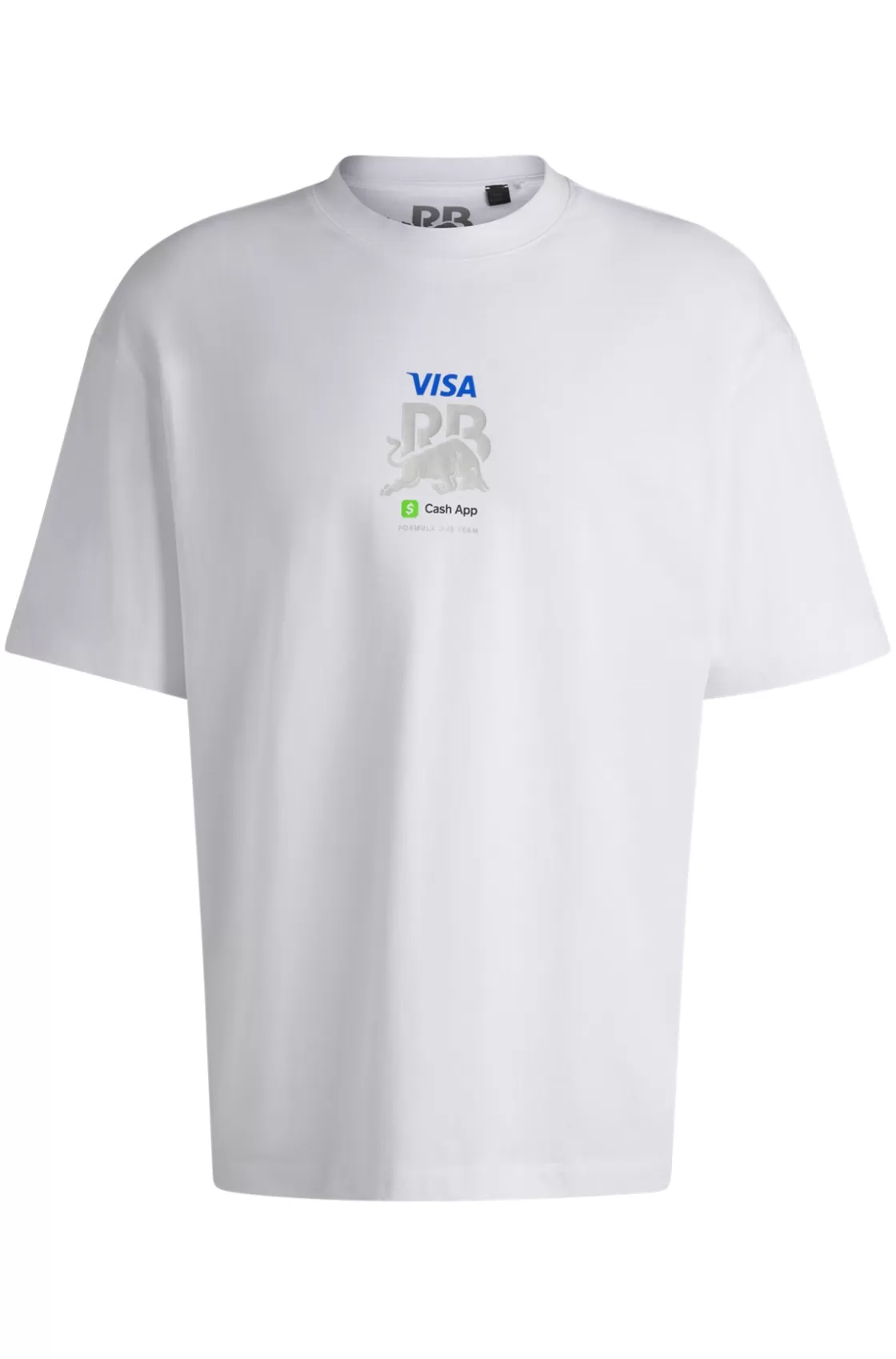 HUGO BOSS Oversize-fit Cotton Fanwear T-shirt With Special Branding White Hot