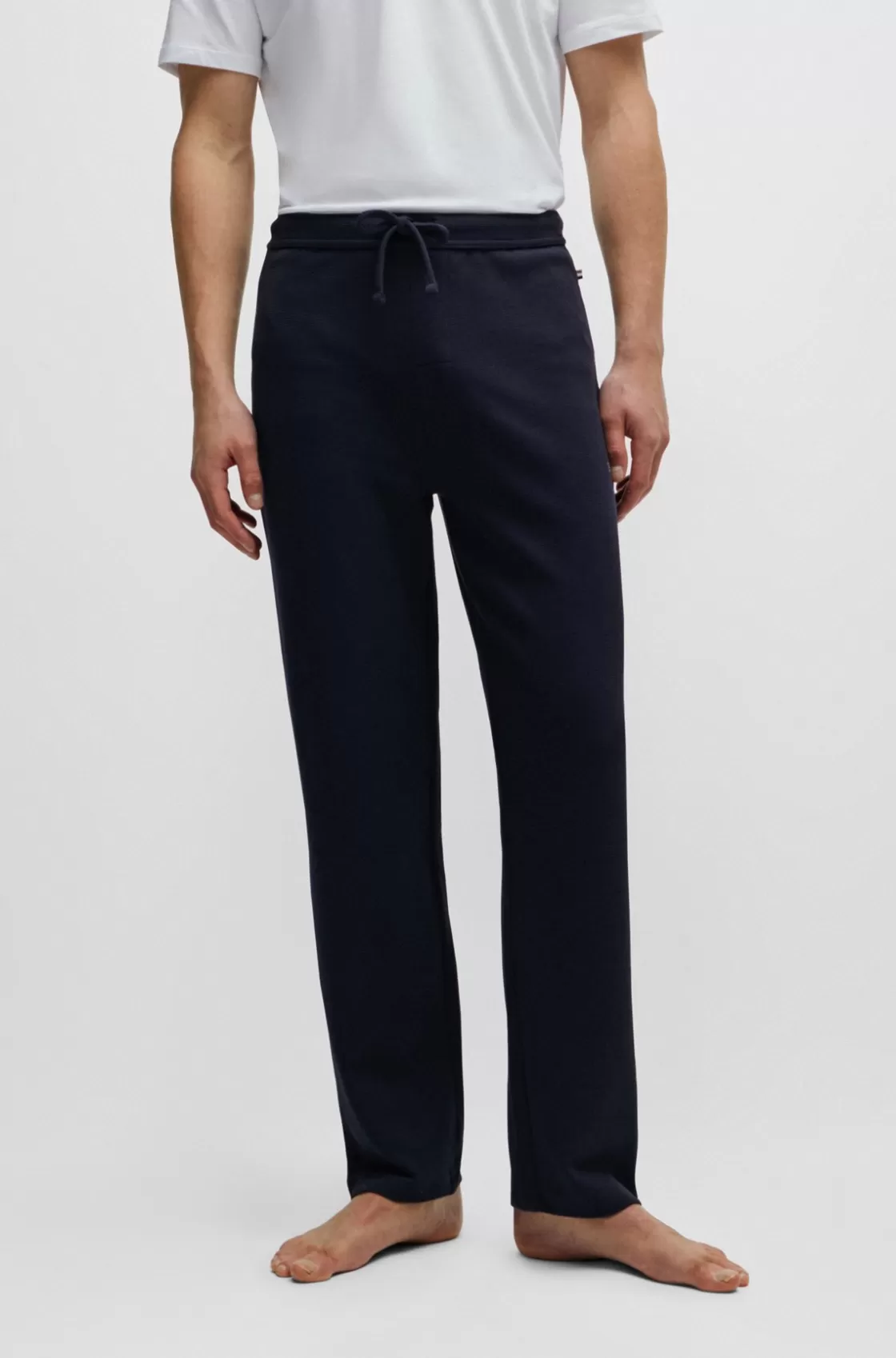 HUGO BOSS Pajama Bottoms With Embroidered Logo Dark Blue Store