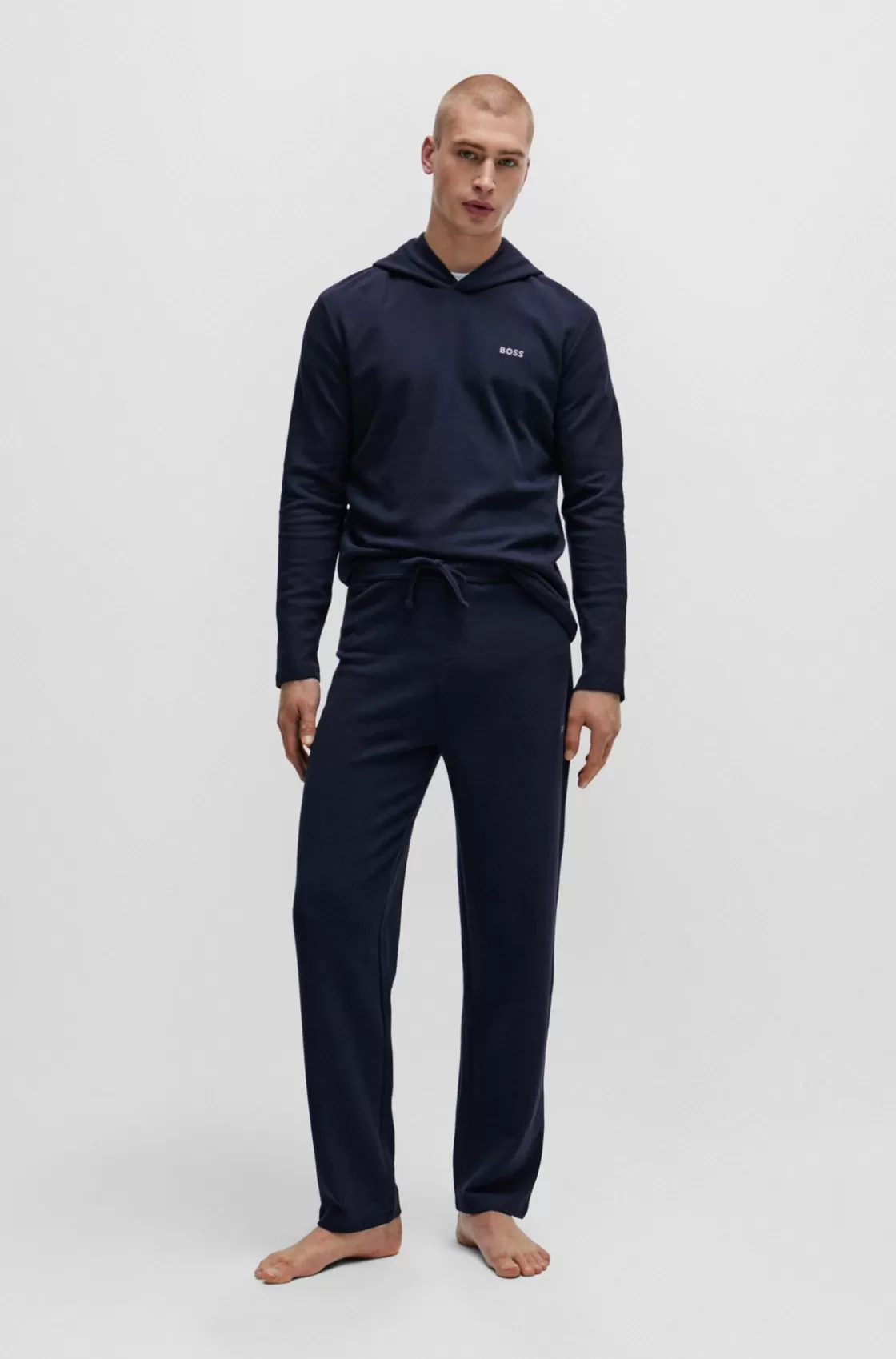 HUGO BOSS Pajama Bottoms With Embroidered Logo Dark Blue Store