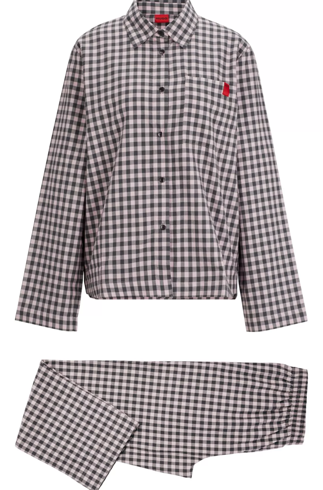 HUGO BOSS Pajamas With Check Pattern And Branding light pink Shop