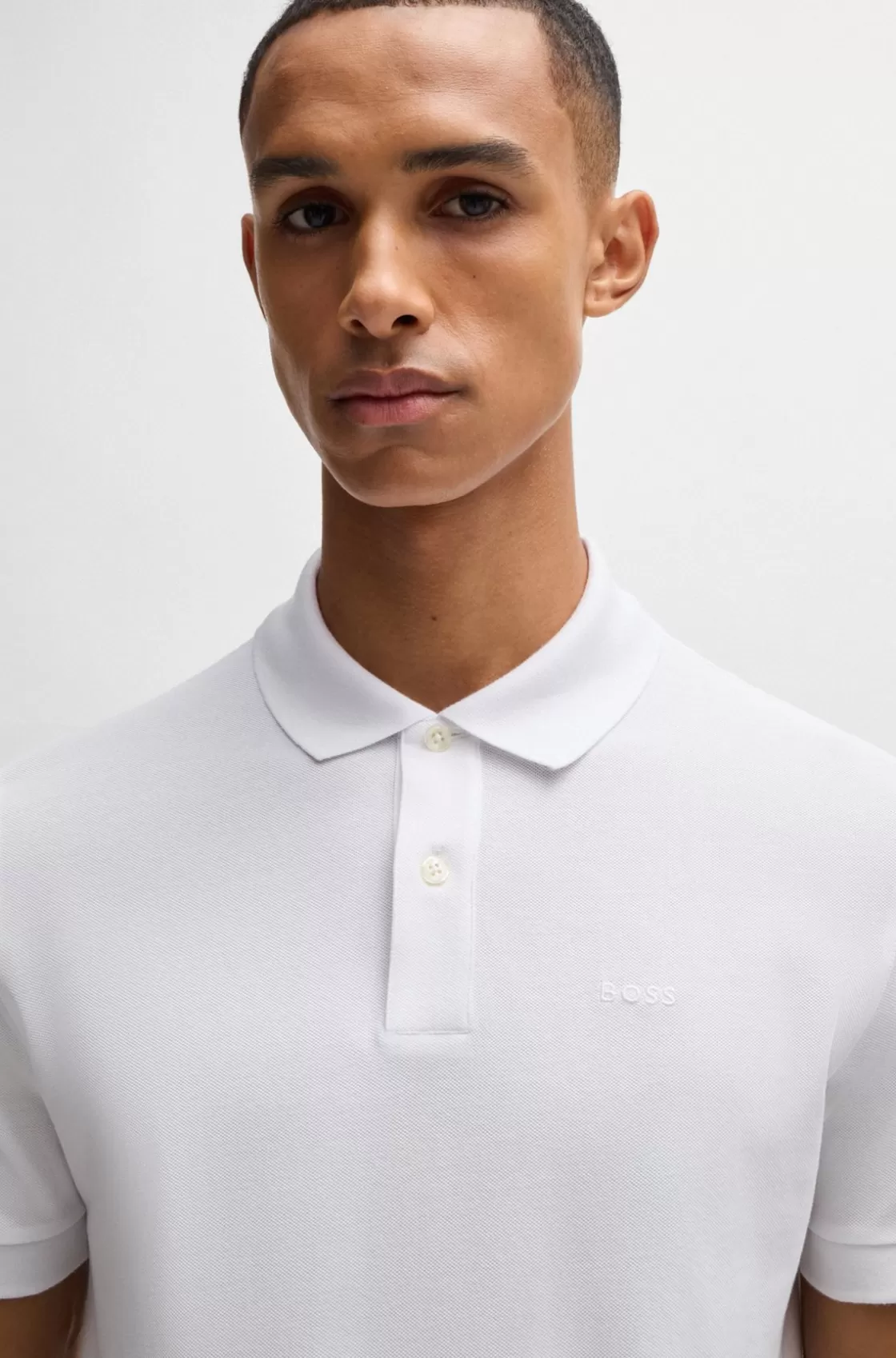 HUGO BOSS Pallas Regular-fit Polo Shirt In Cotton With Embroidered Logo White Best