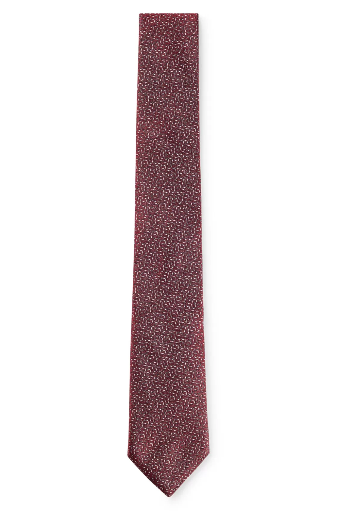 HUGO BOSS Patterned Tie In Pure Silk Red Best Sale