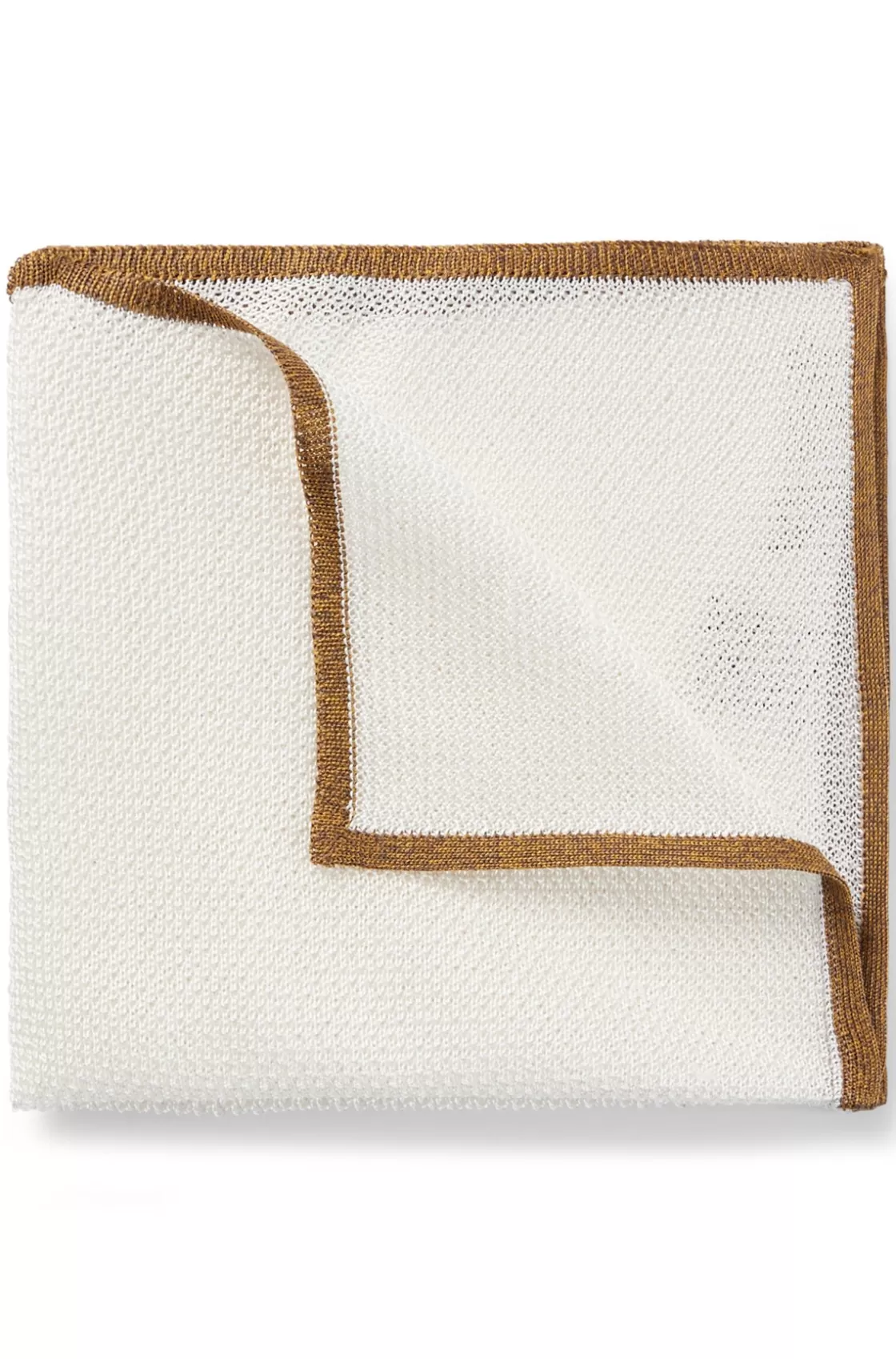 HUGO BOSS Piqué-woven Pocket Square In Pure Silk Light Yellow Best Sale