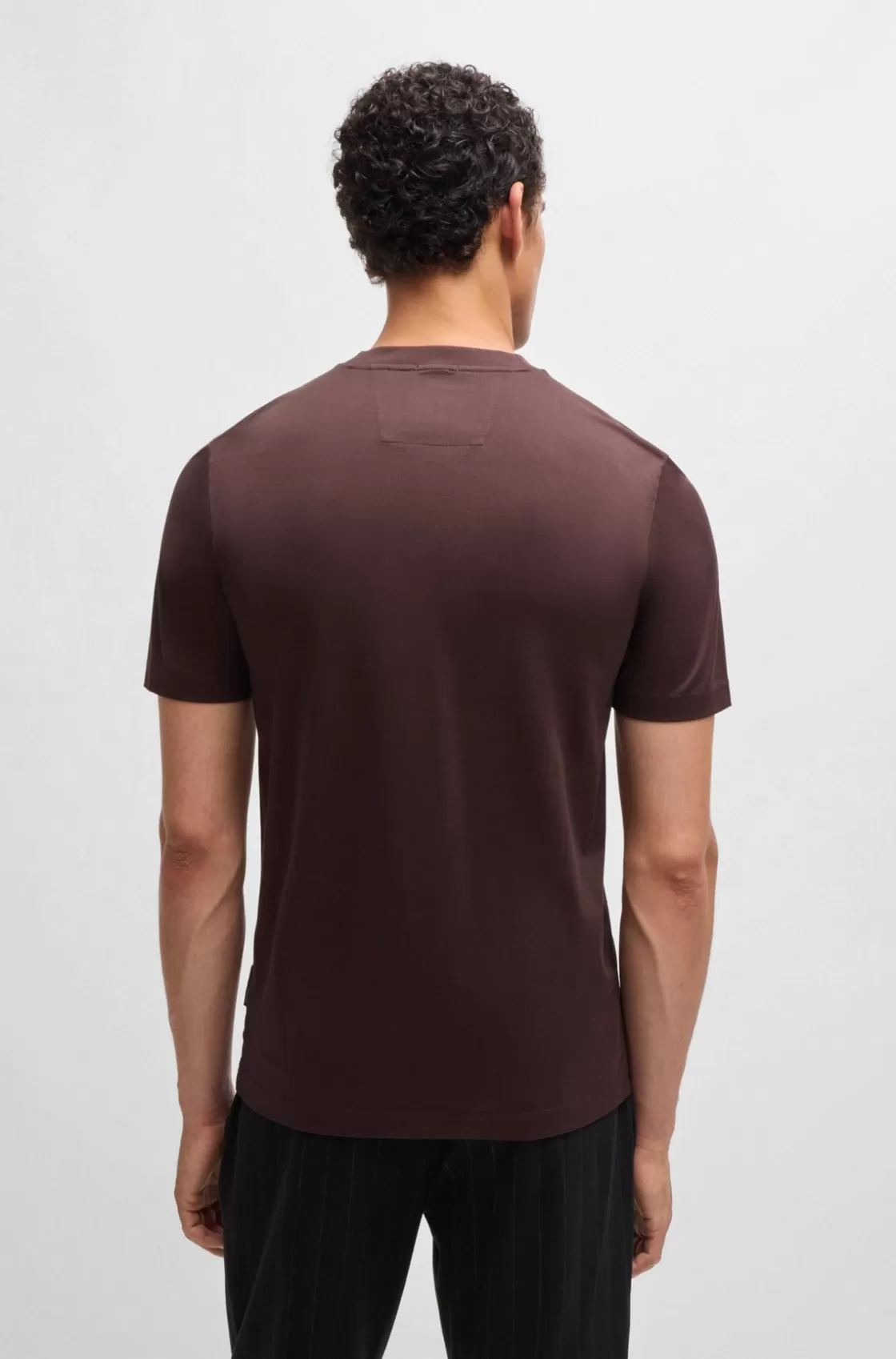 HUGO BOSS Porsche X BOSS Mercerized-cotton T-shirt With Special Branding Light Red Store