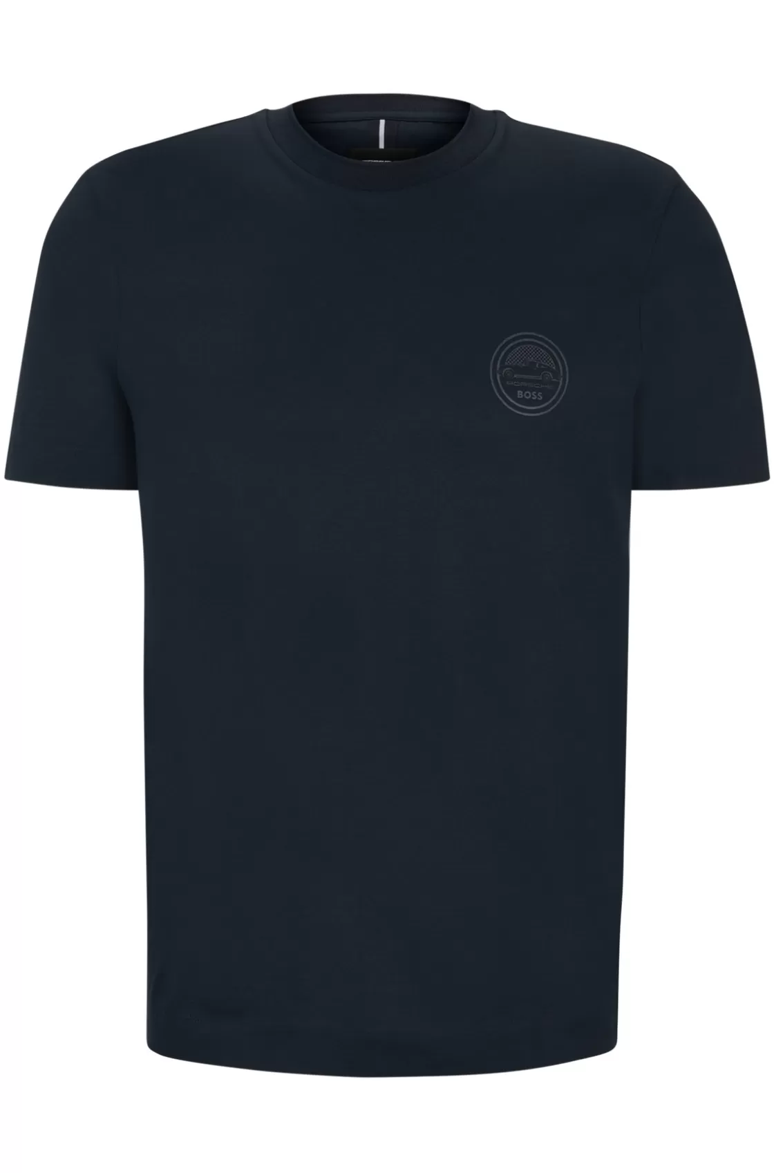 HUGO BOSS Porsche X BOSS Mercerized-cotton T-shirt With Special Branding Dark Blue Store