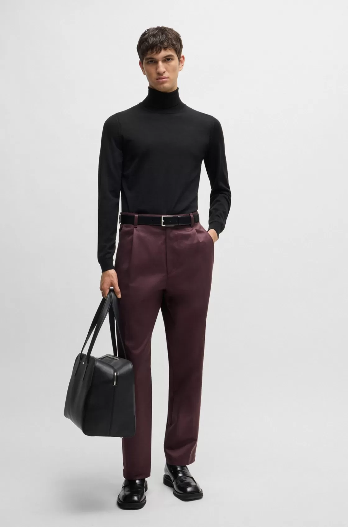 HUGO BOSS Porsche X BOSS Relaxed-fit Trousers In Cotton Twill Light Red Best
