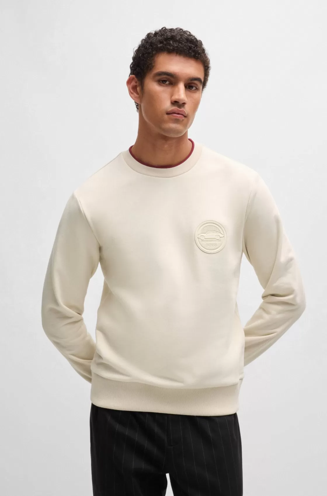 HUGO BOSS Porsche X BOSS Sweatshirt With Special Branding White Fashion