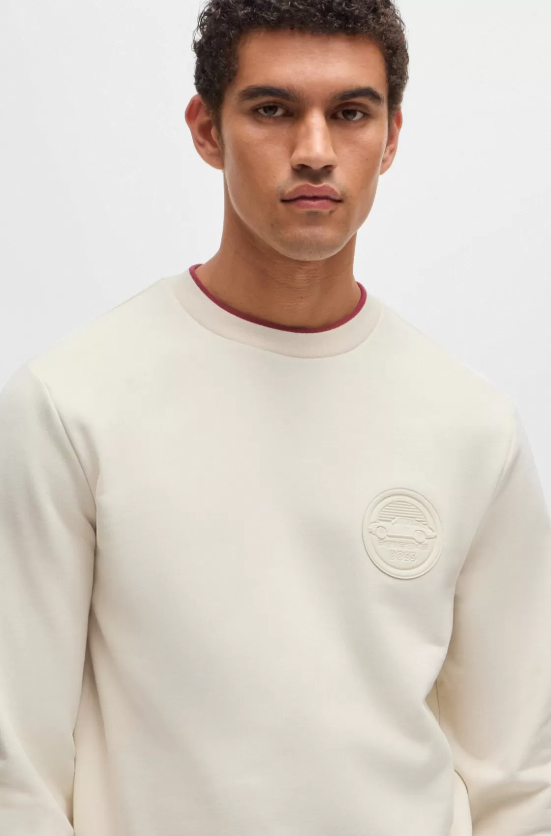 HUGO BOSS Porsche X BOSS Sweatshirt With Special Branding White Fashion