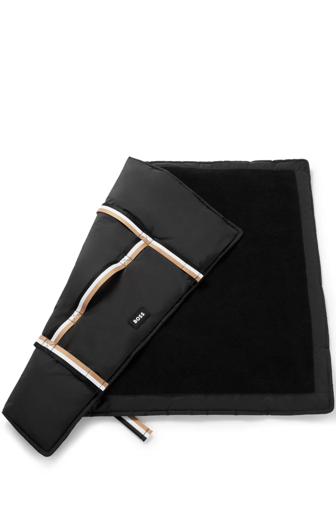 HUGO BOSS Portable Dog Mat With Sherpa Lining Black Flash Sale