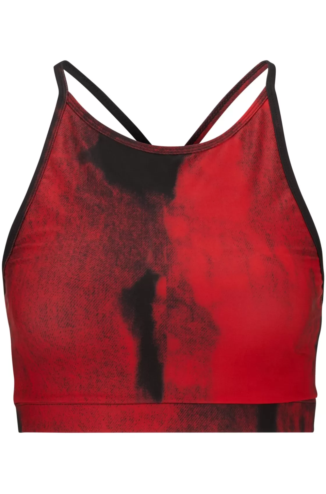 HUGO BOSS Printed Bikini Bralette In Quick-drying Stretch Fabric Light Red New