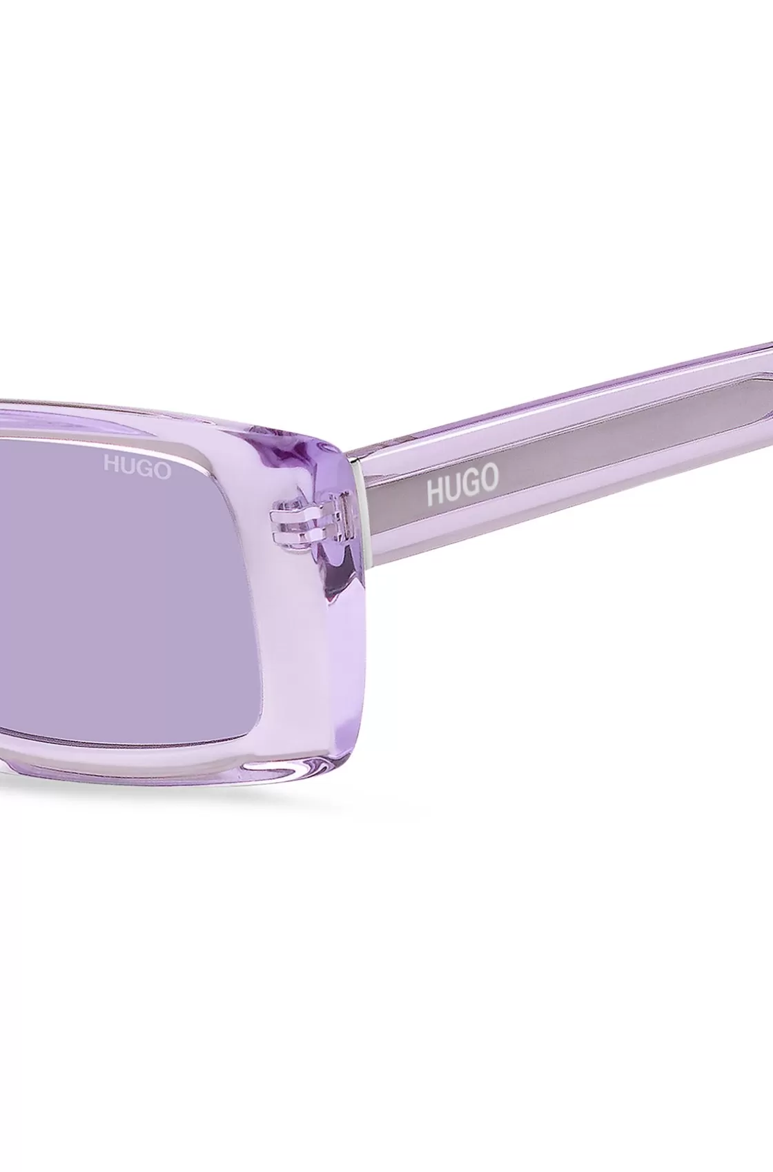 HUGO BOSS Purple-acetate Sunglasses With Contrast Logos Assorted-Pre-Pack Store