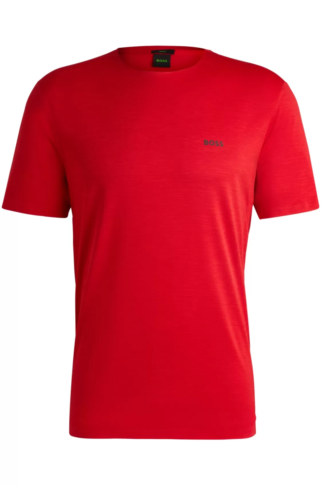 HUGO BOSS Quick-dry Stretch-jersey T-shirt With Decorative Reflective Artwork Light Red Sale