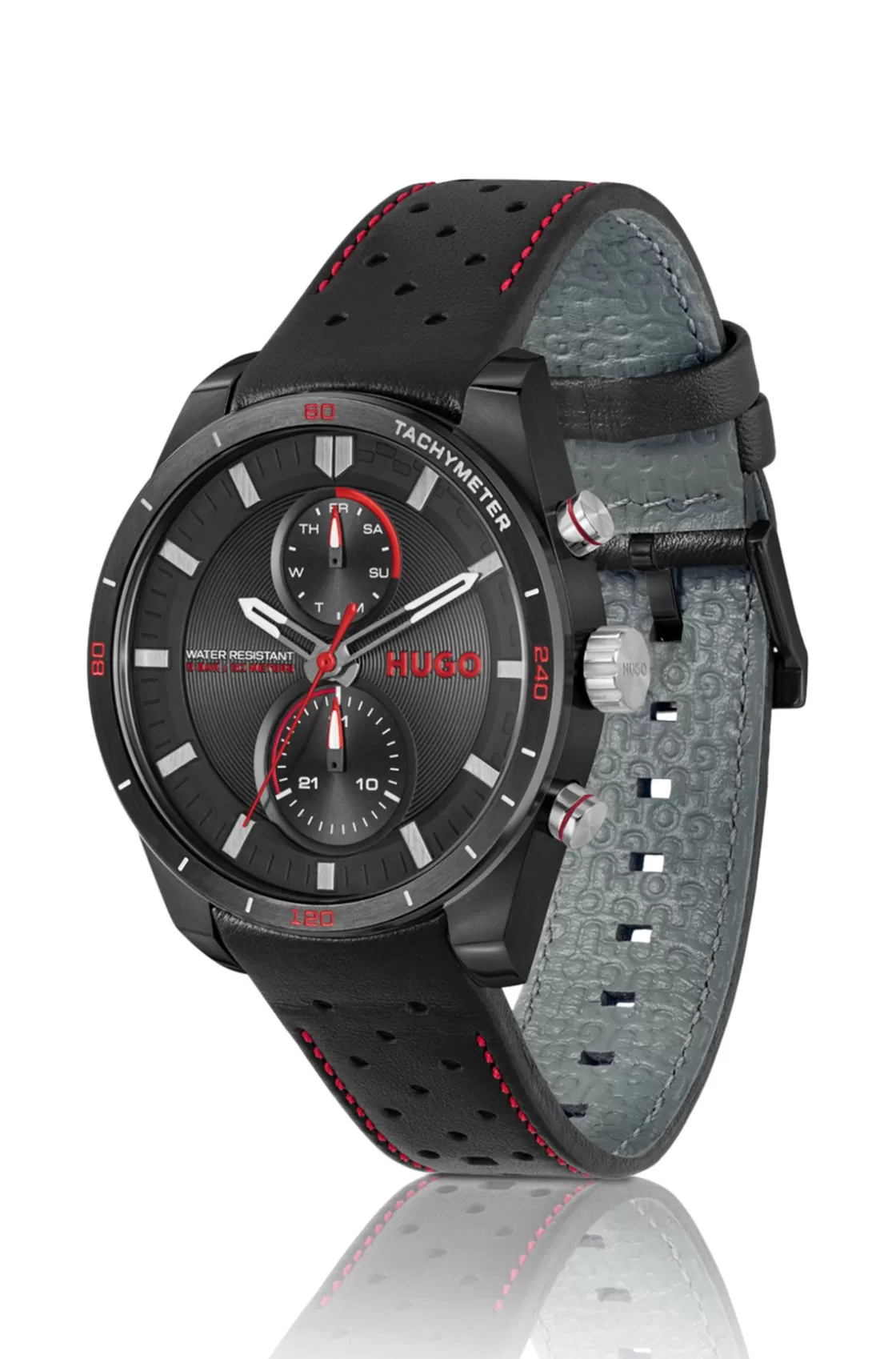 HUGO BOSS Racing-inspired Watch With Perforated Leather Strap Assorted-Pre-Pack New