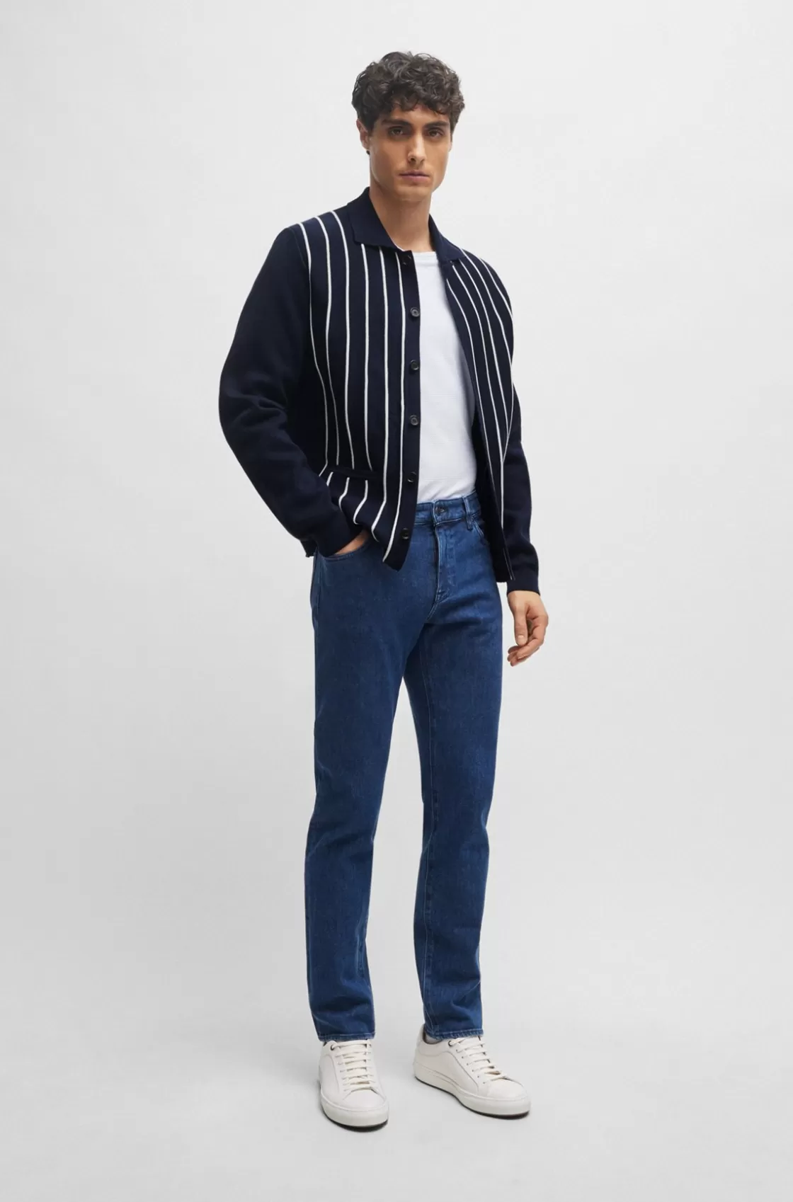 HUGO BOSS Regular-fit Jeans In Comfort-stretch Denim Blue Shop