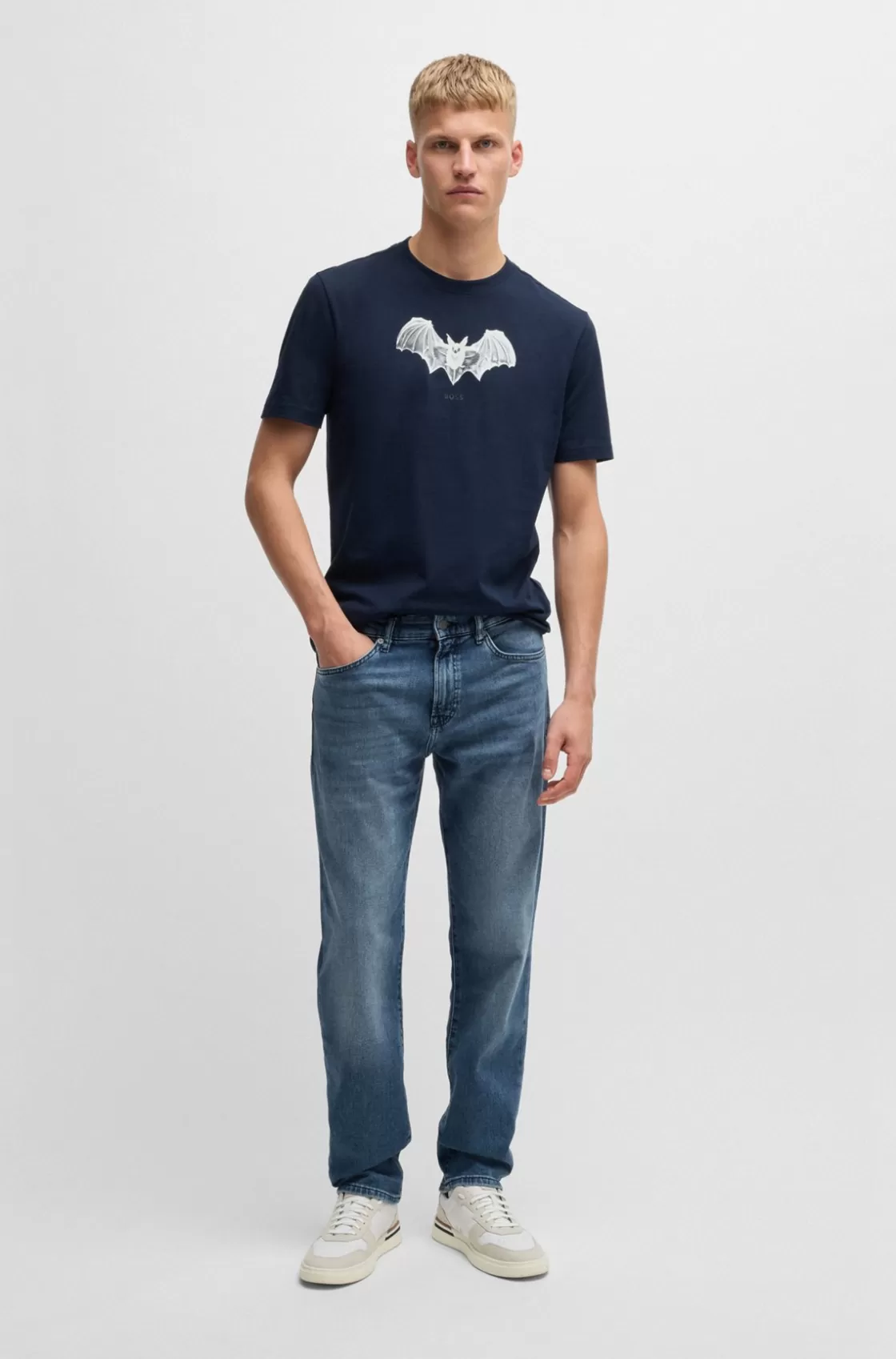 HUGO BOSS Regular-fit Jeans In Mid- Comfort-stretch Denim Blue Hot