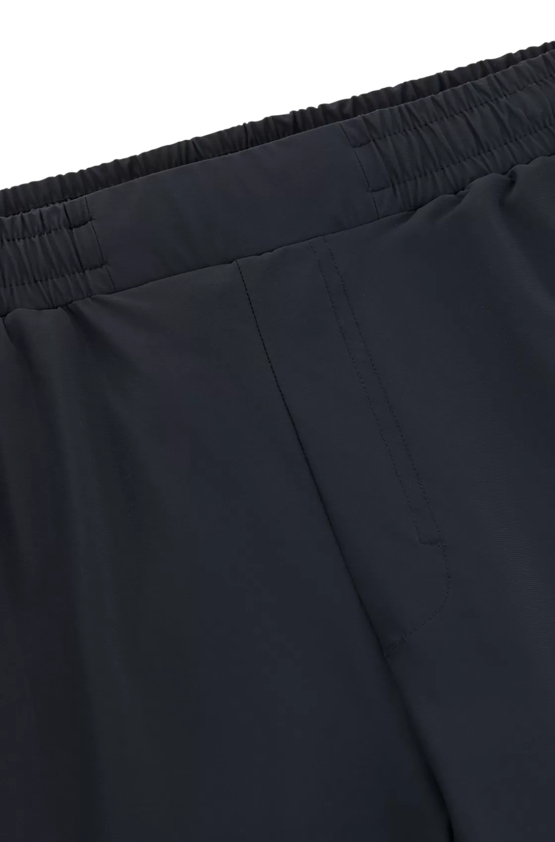 HUGO BOSS Regular-fit Shorts With Decorative Reflective Artwork Dark Blue Hot