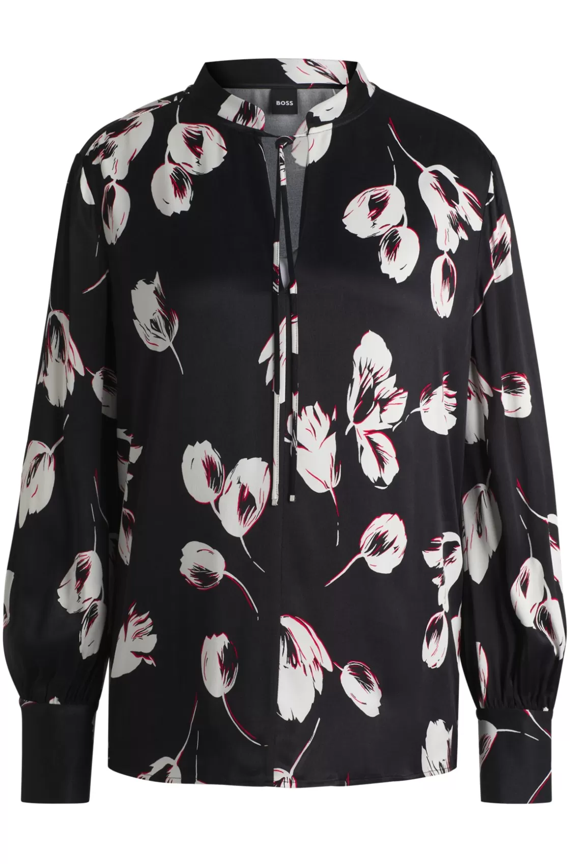 HUGO BOSS Relaxed-fit Blouse With Tulip Print Patterned Cheap