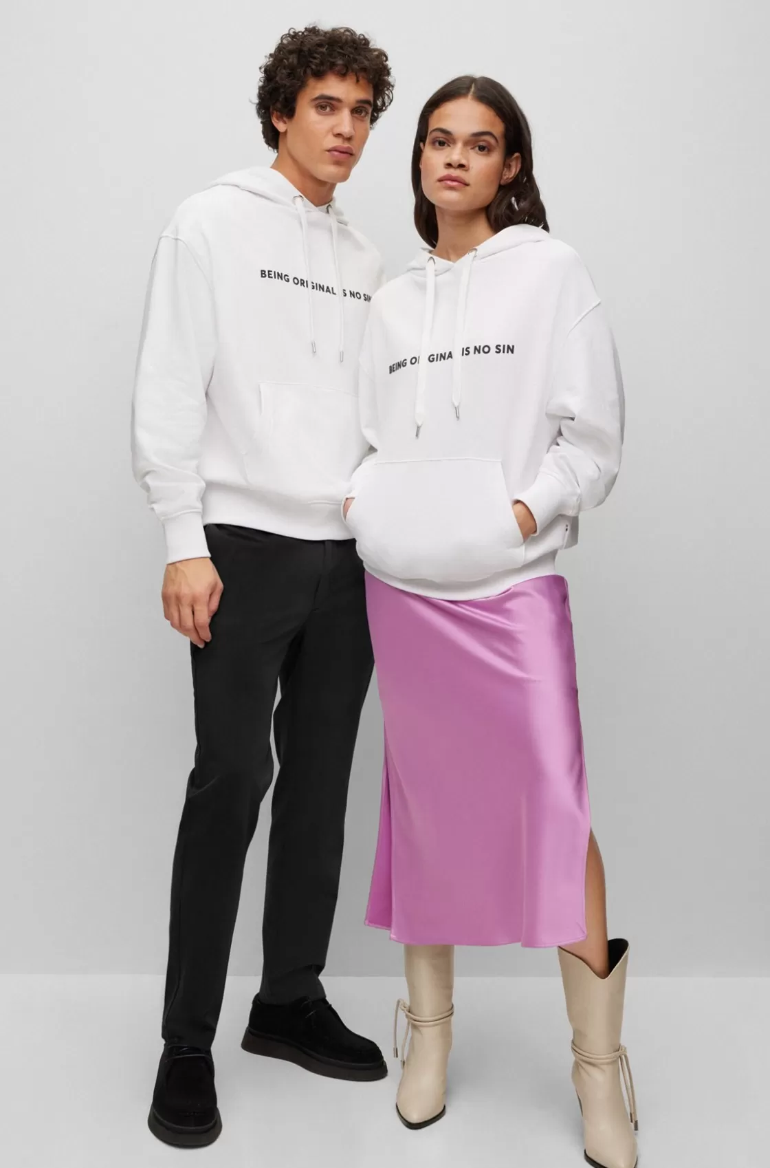HUGO BOSS Relaxed-fit Cotton-terry Hoodie With Frida Kahlo Graphic White Best Sale